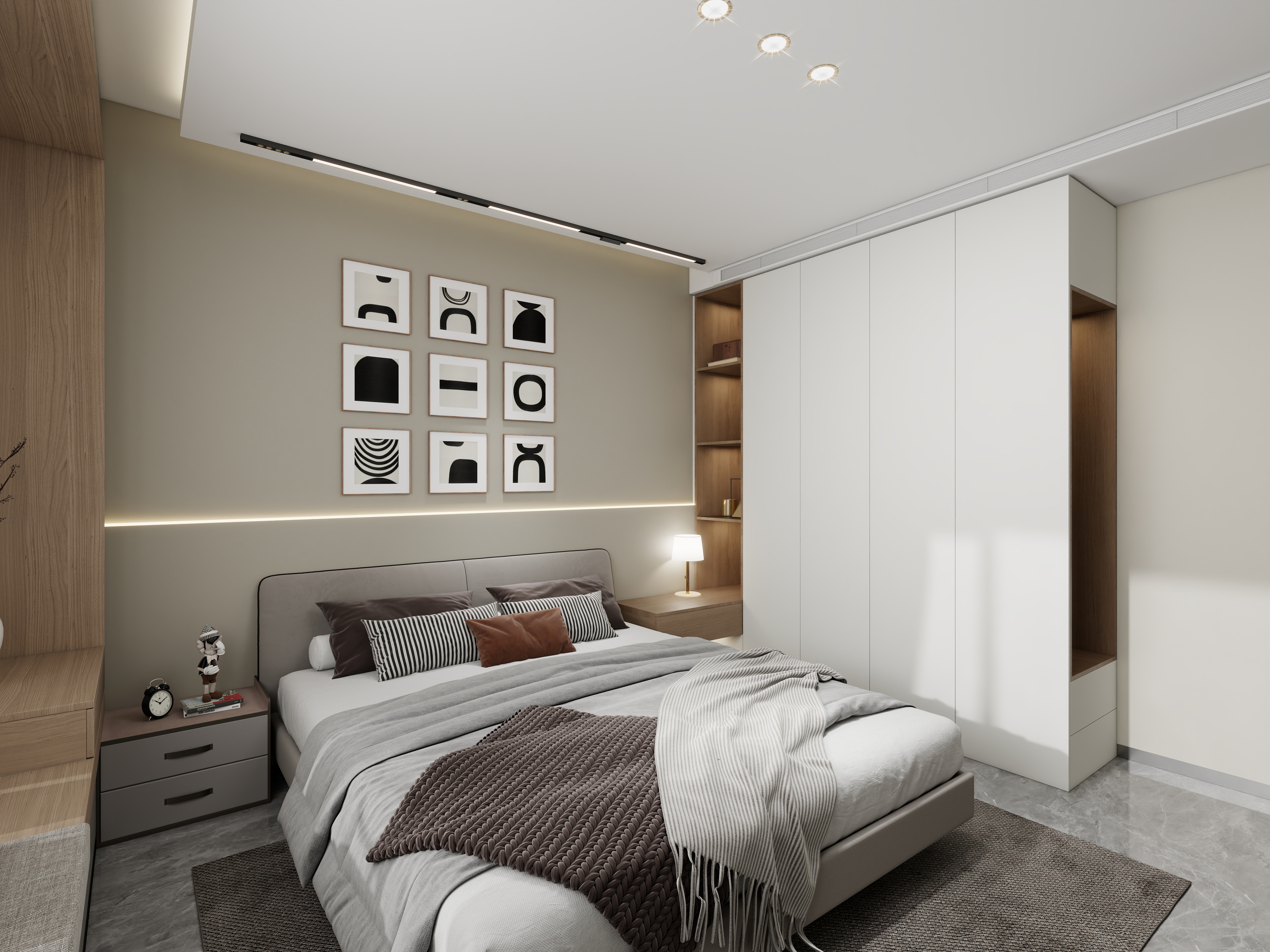 艺雅丽-160平后现代 一层卧室3装修效果图第1张