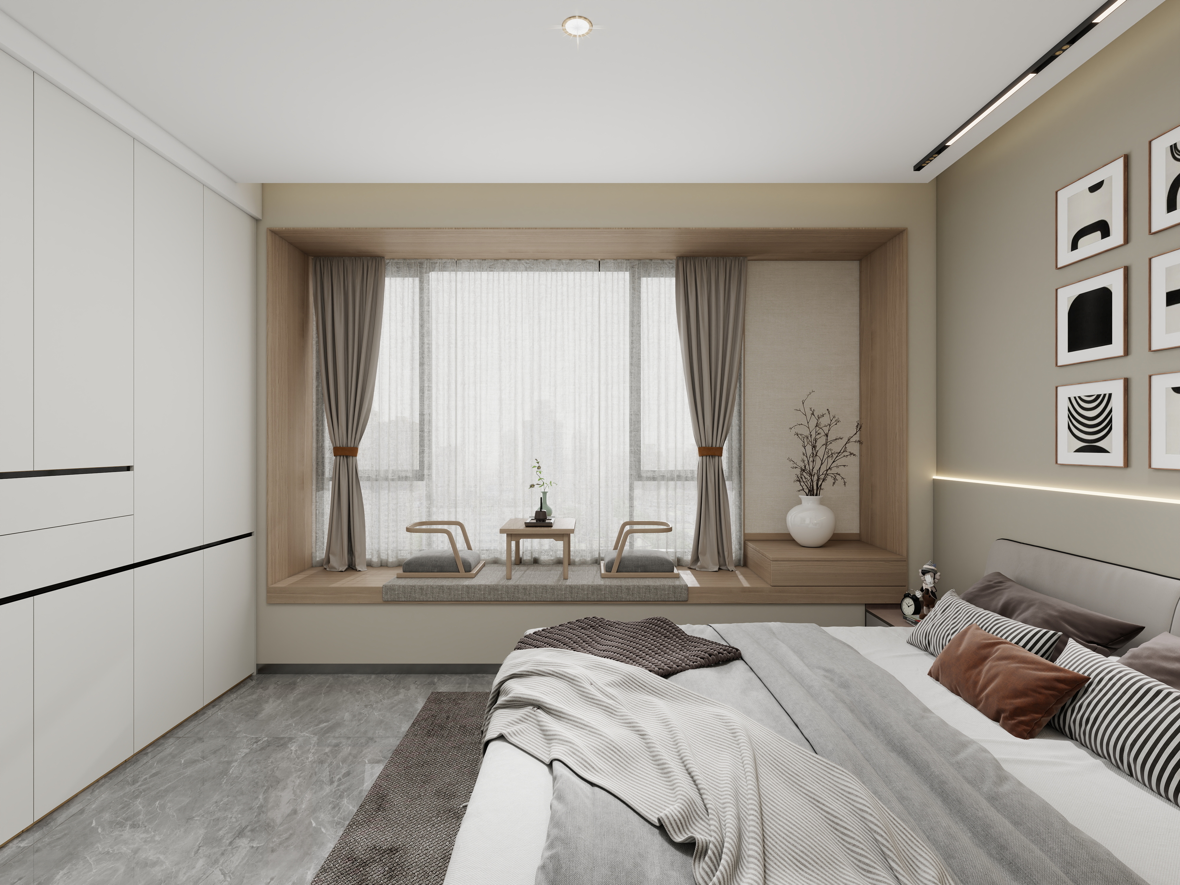 艺雅丽-160平后现代 一层卧室3装修效果图第2张