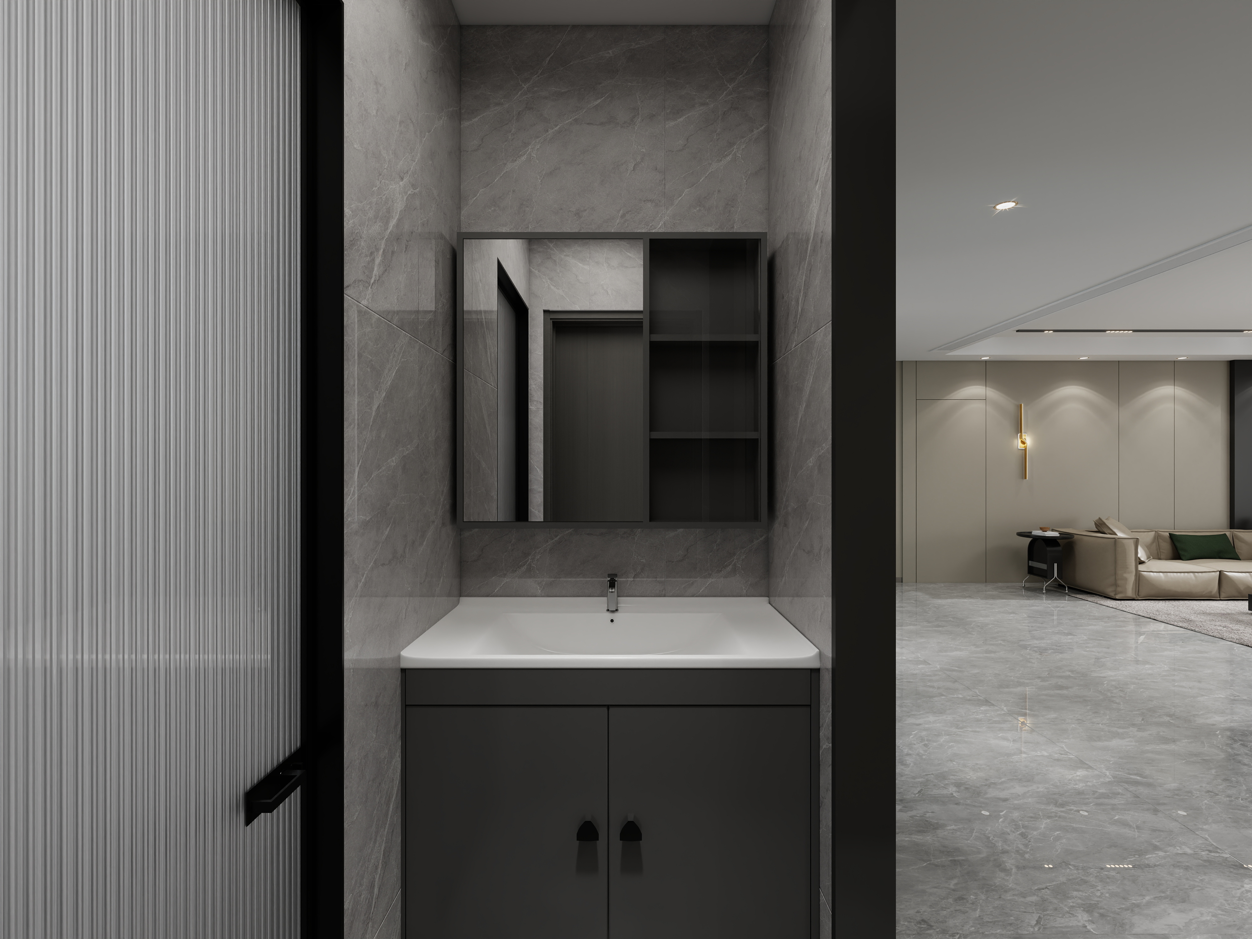 艺雅丽-160平后现代 一层卫生间装修效果图第3张