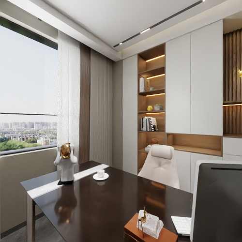 艺雅丽-160平后现代 一层书房装修效果图第4张