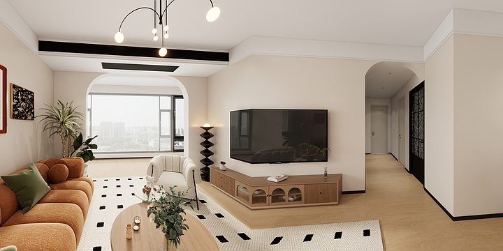 唐杰-奶油风-装修设计方案