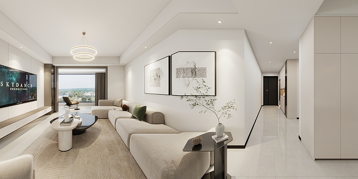 一瓢解千愁-120㎡现代简约(huayangfengdu)-装修设计方案