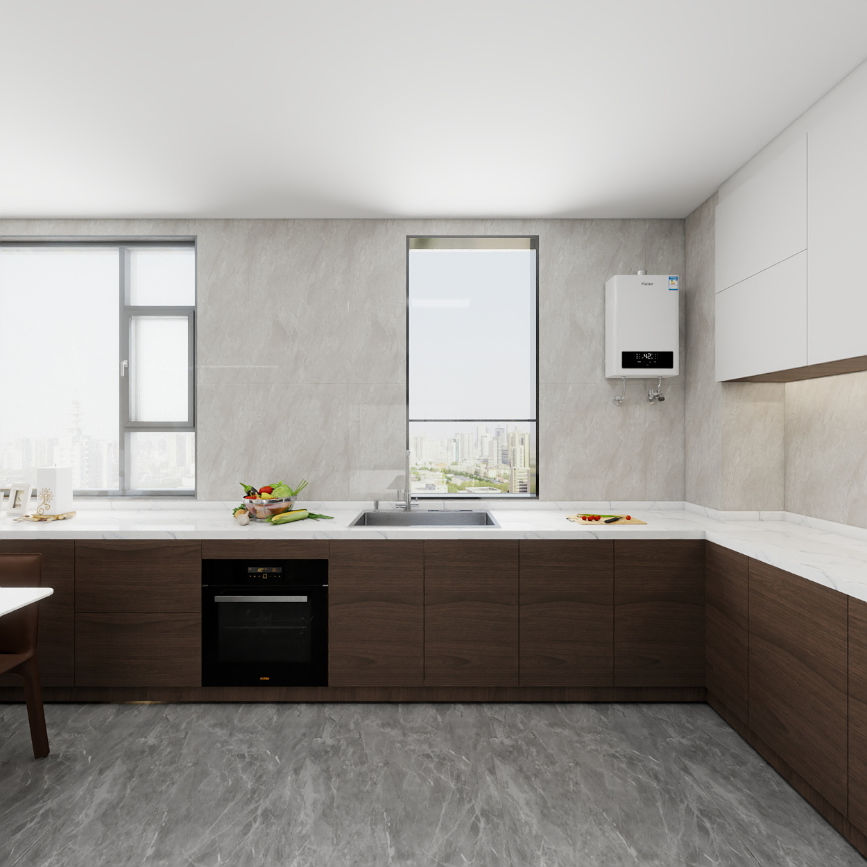 艺雅丽-160平后现代 一层厨房装修效果图第3张