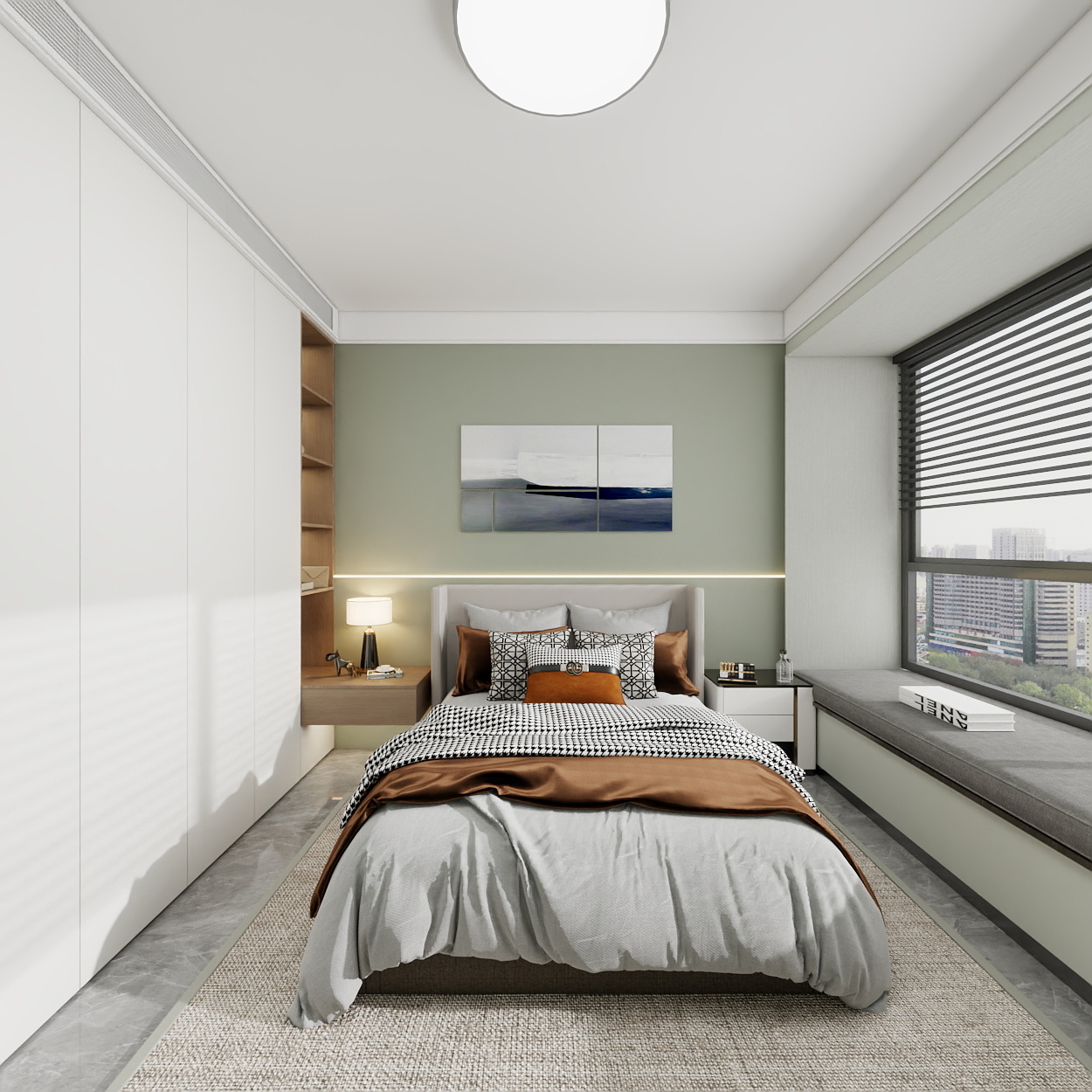 艺雅丽-160平后现代 一层卧室2装修效果图第3张