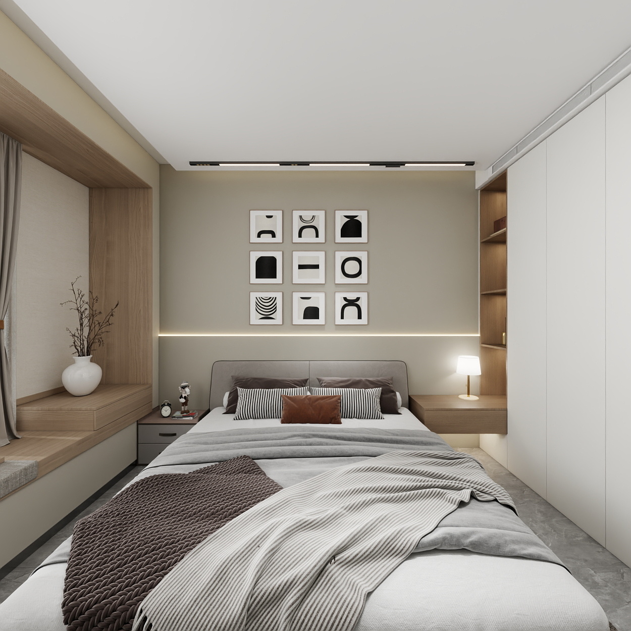 艺雅丽-160平后现代 一层卧室3装修效果图第3张