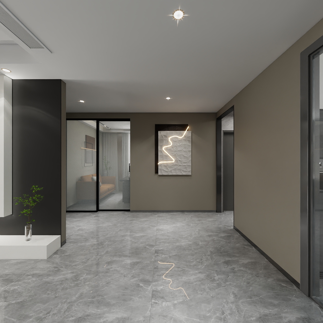 艺雅丽-160平后现代 一层客餐厅装修效果图第5张