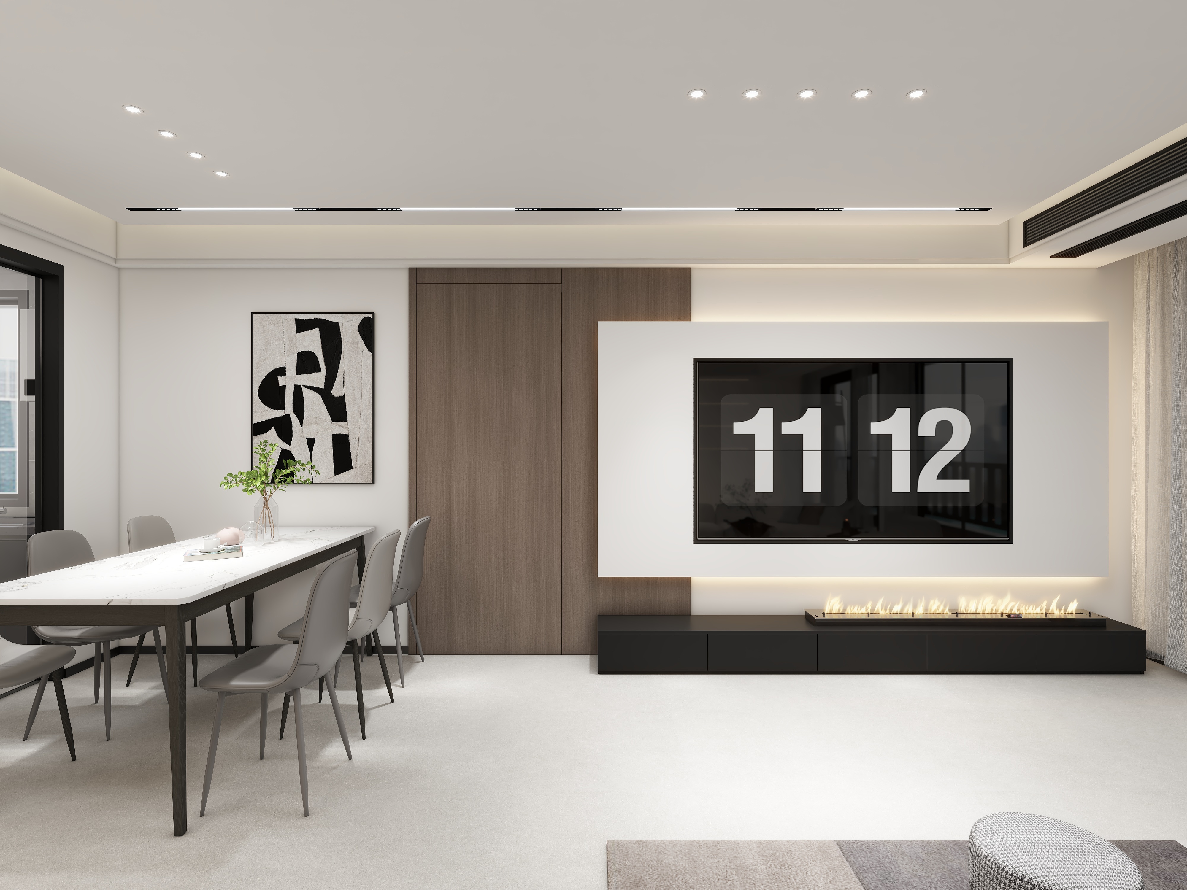 百艺空间装饰-现代简约108方-装修设计方案