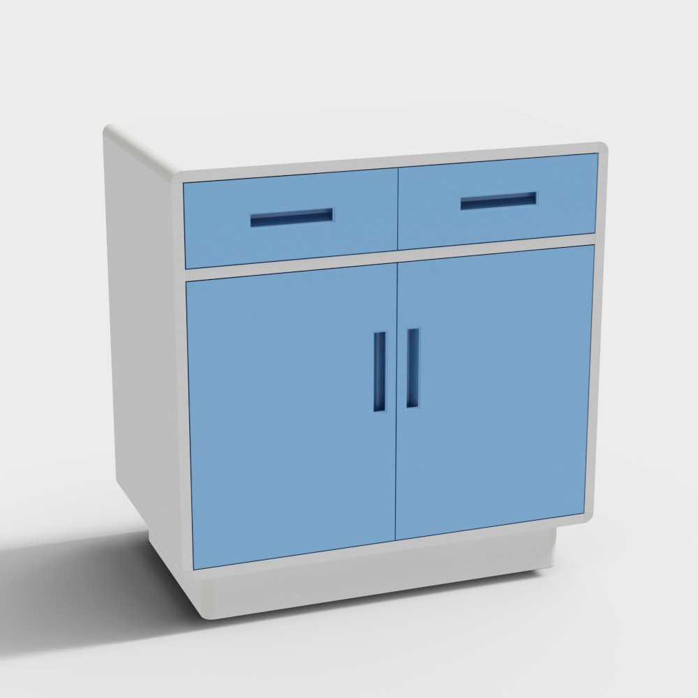 现代医院换药室药房药品柜矮柜3D模型
