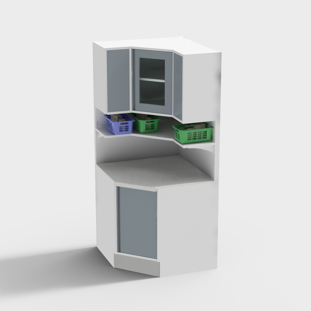 现代医院换药房药房药品柜转角柜3D模型
