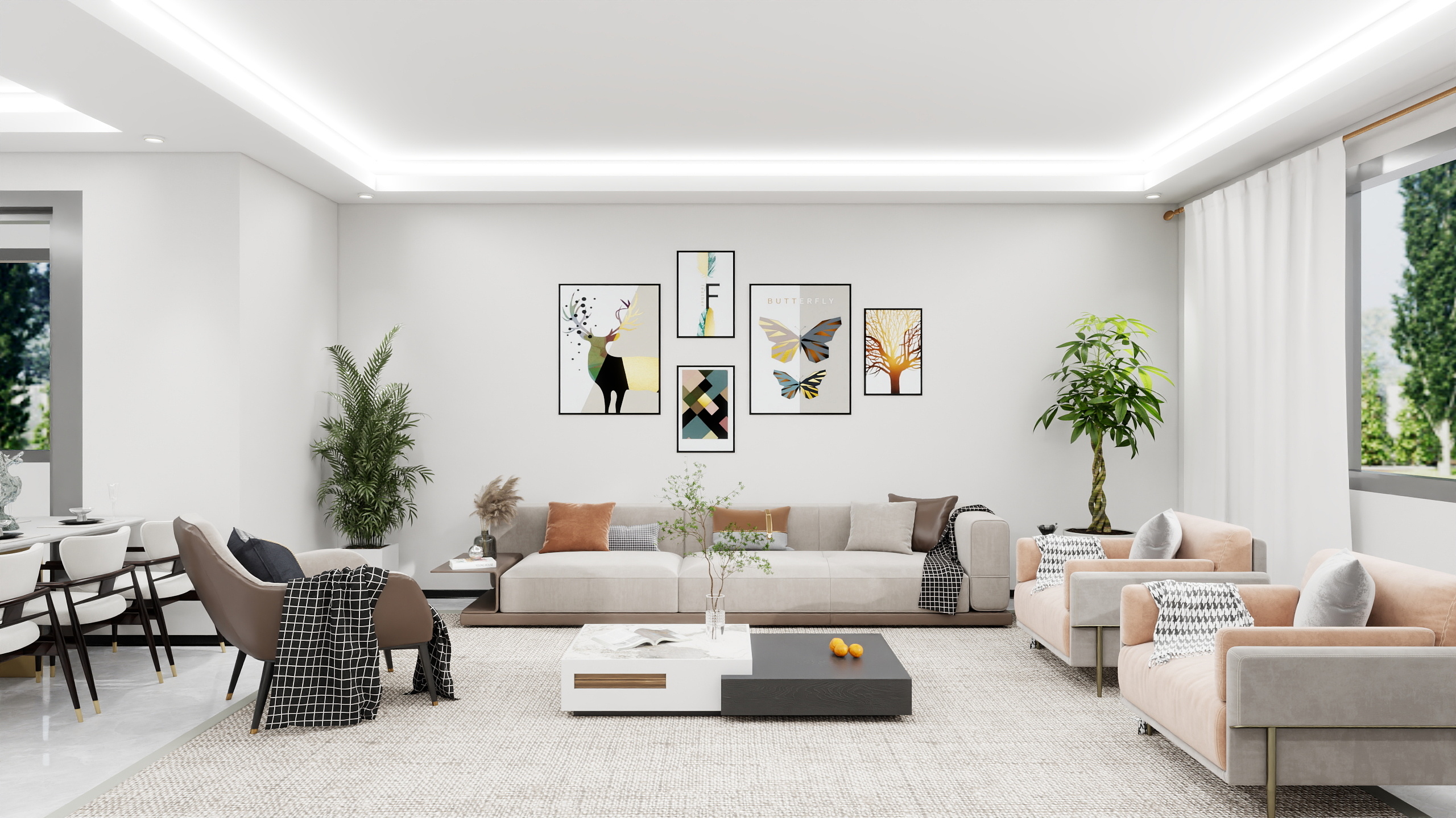 牧野时光-别墅扩建民宿700平方（集业主自住、餐饮接待、民宿住宿、棋牌娱乐等功能）装修效果图