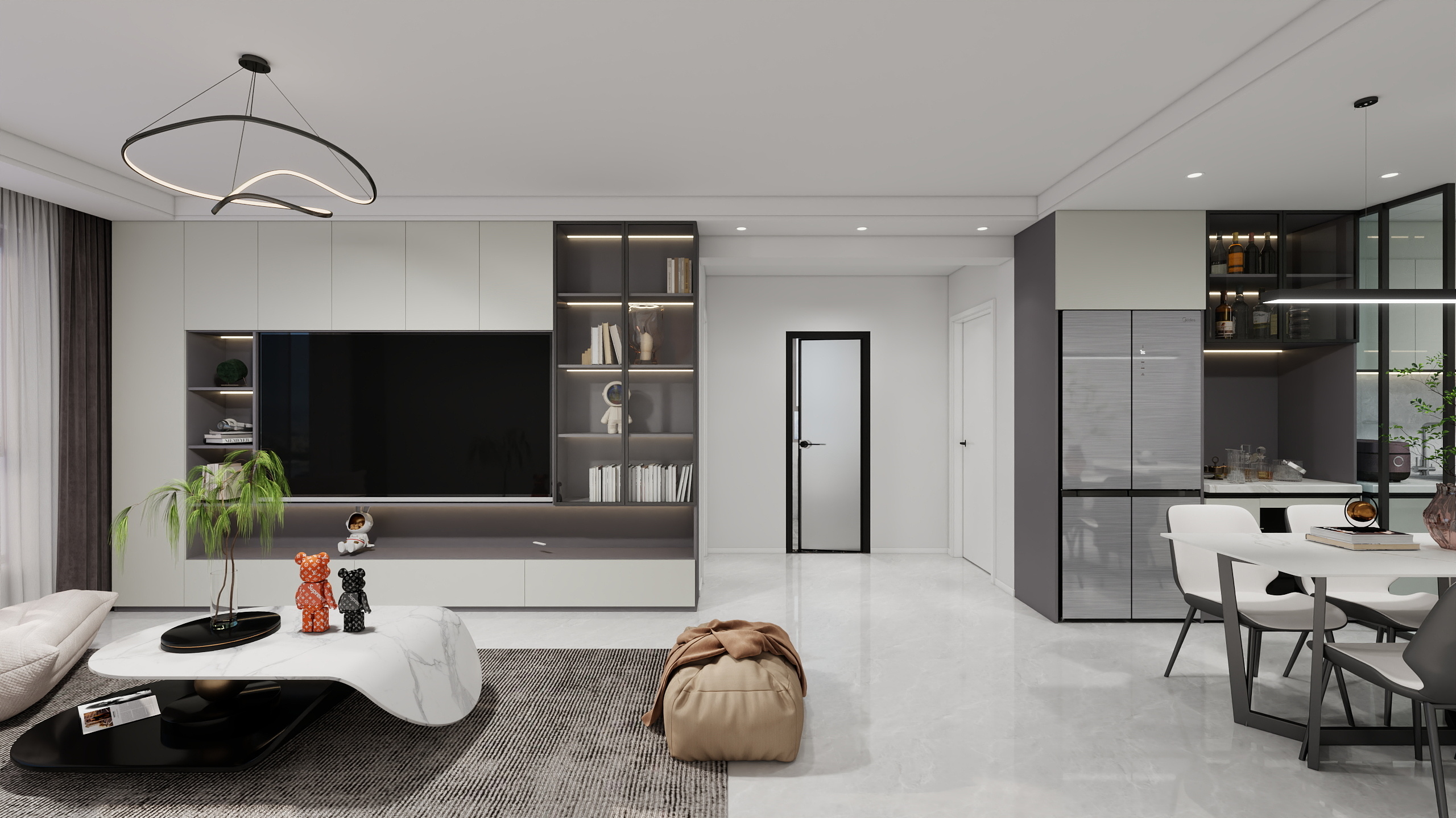 HT设计HT-中金樾府79平，现代简约风-装修设计方案