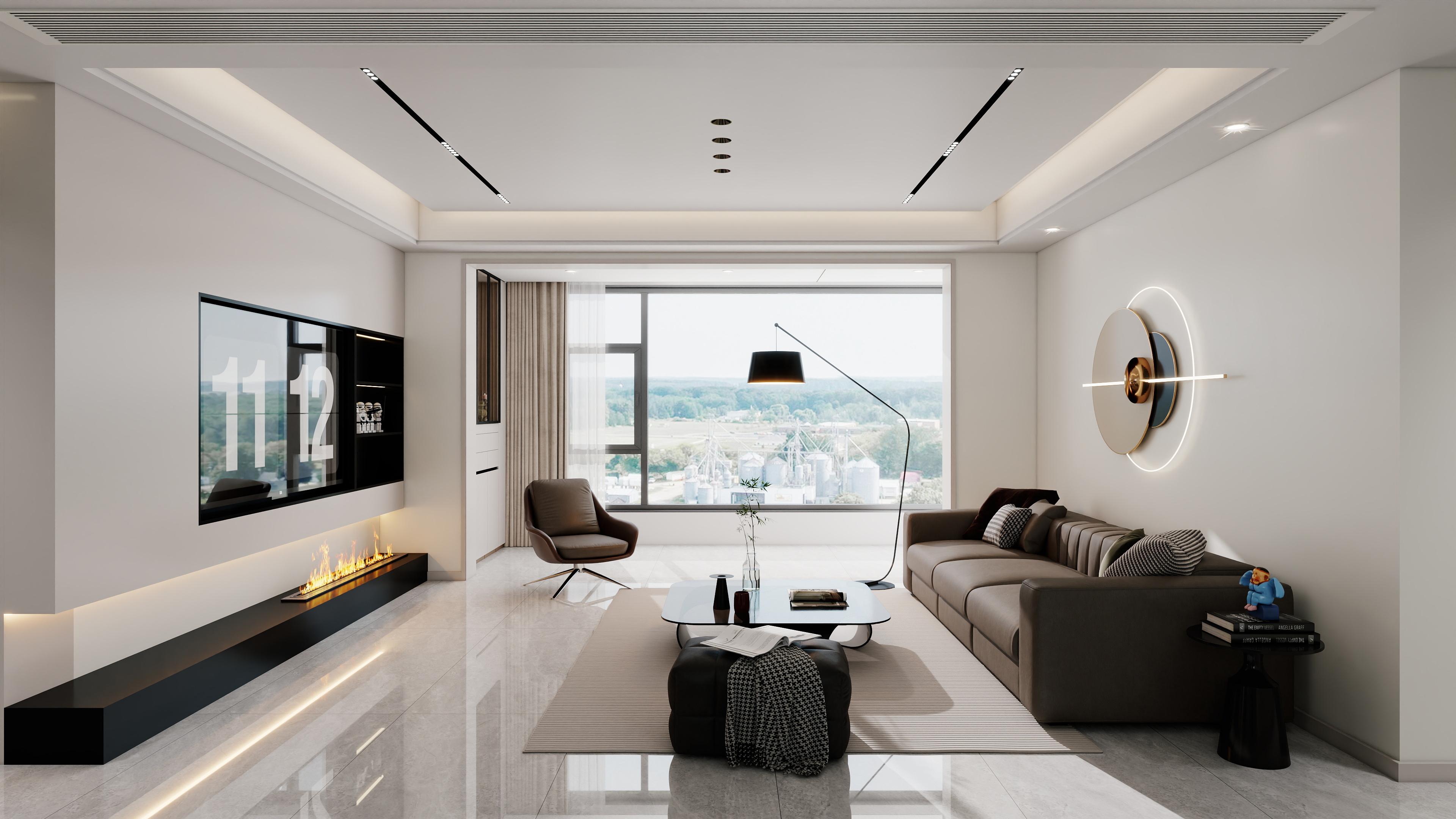 景成鸿彦-国力学府-150平米极简风格-装修设计方案