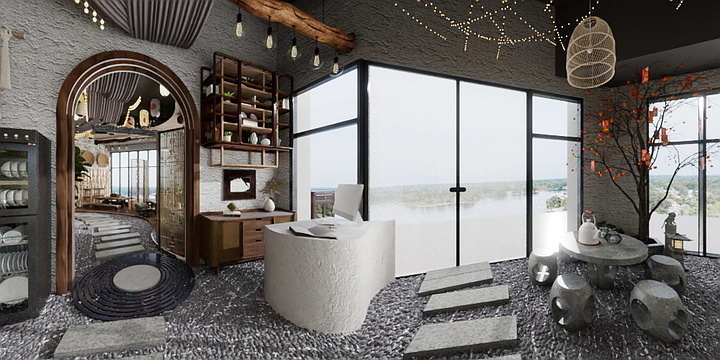 云鹿装饰TOWF-山语城烙锅店-装修设计方案