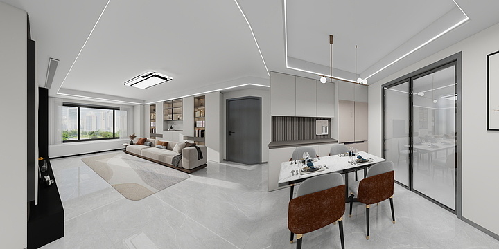 旭美家装饰-保利朗阅129平米-装修设计方案