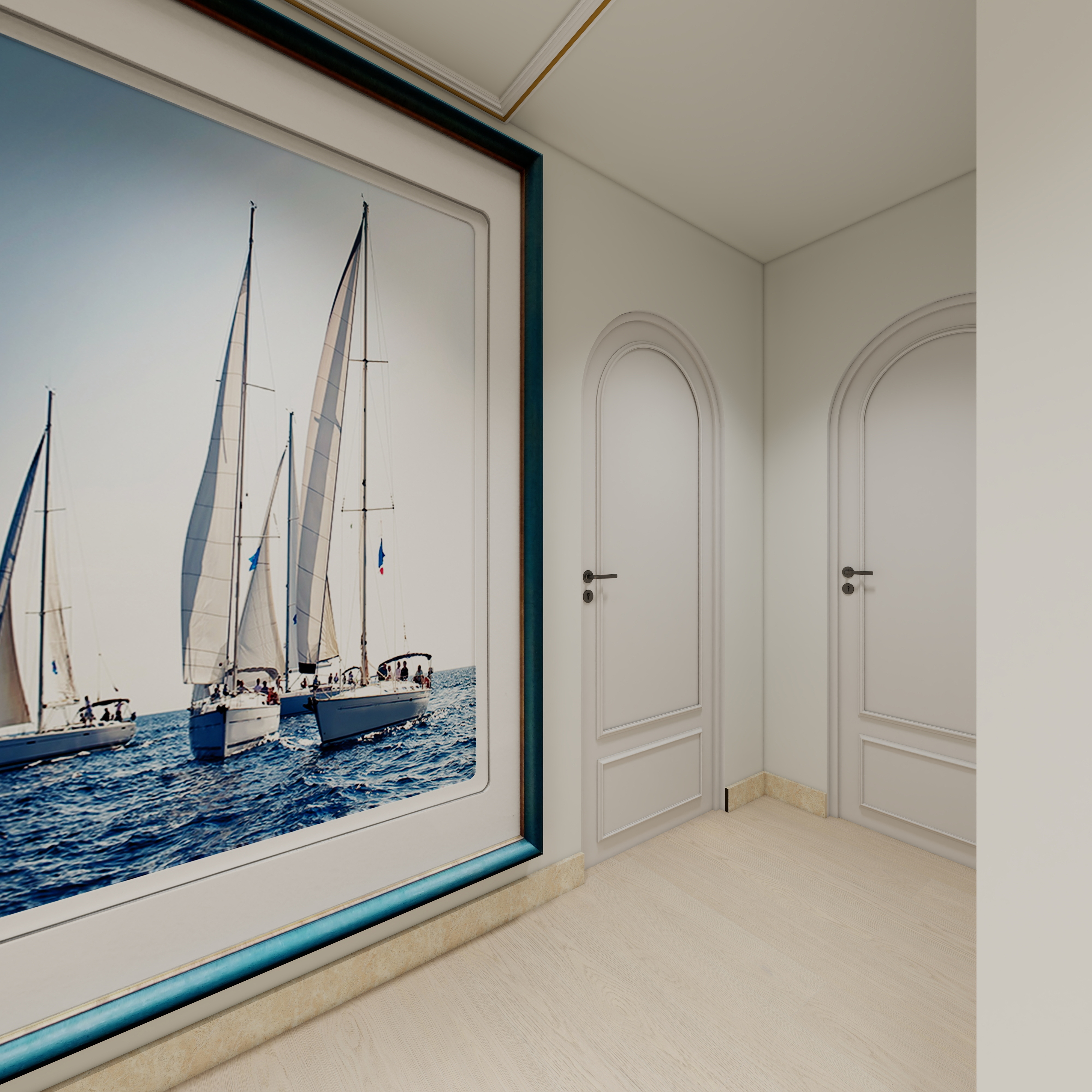 马程想-晨胧华庭住宅小区167㎡4室一层客餐厅装修效果图第5张