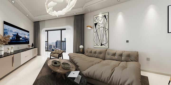 张皓宇-89小三房奶油简约-装修设计方案