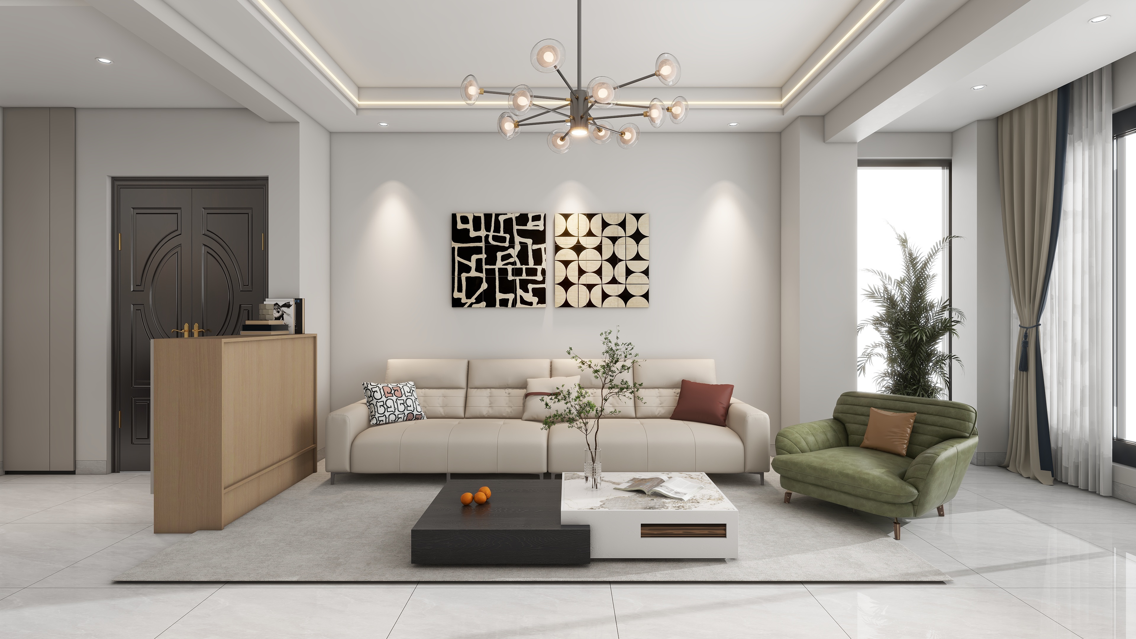 李道福-现代原木风格装修效果图