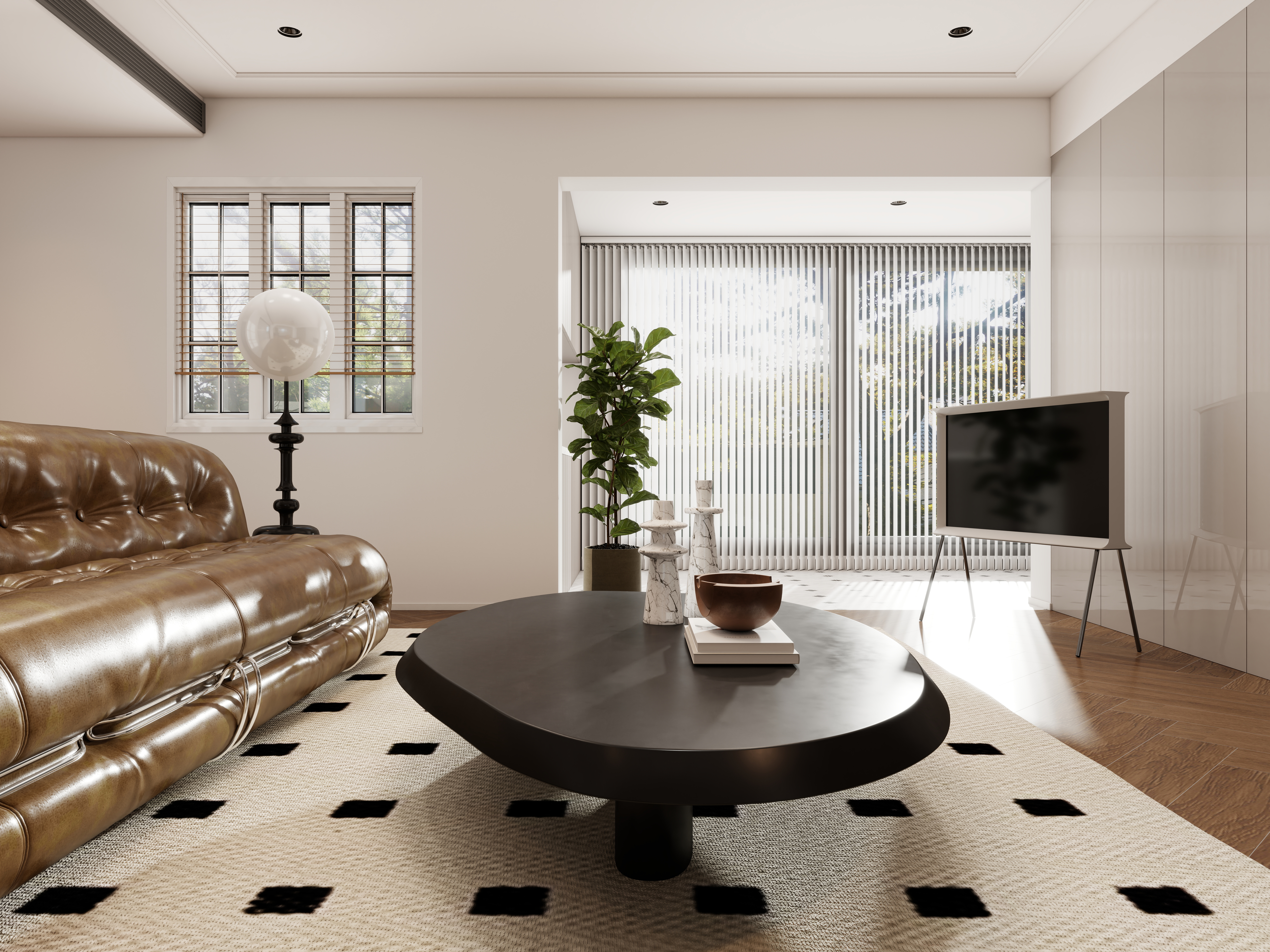 雾见山-中古风客餐厅-装修设计方案