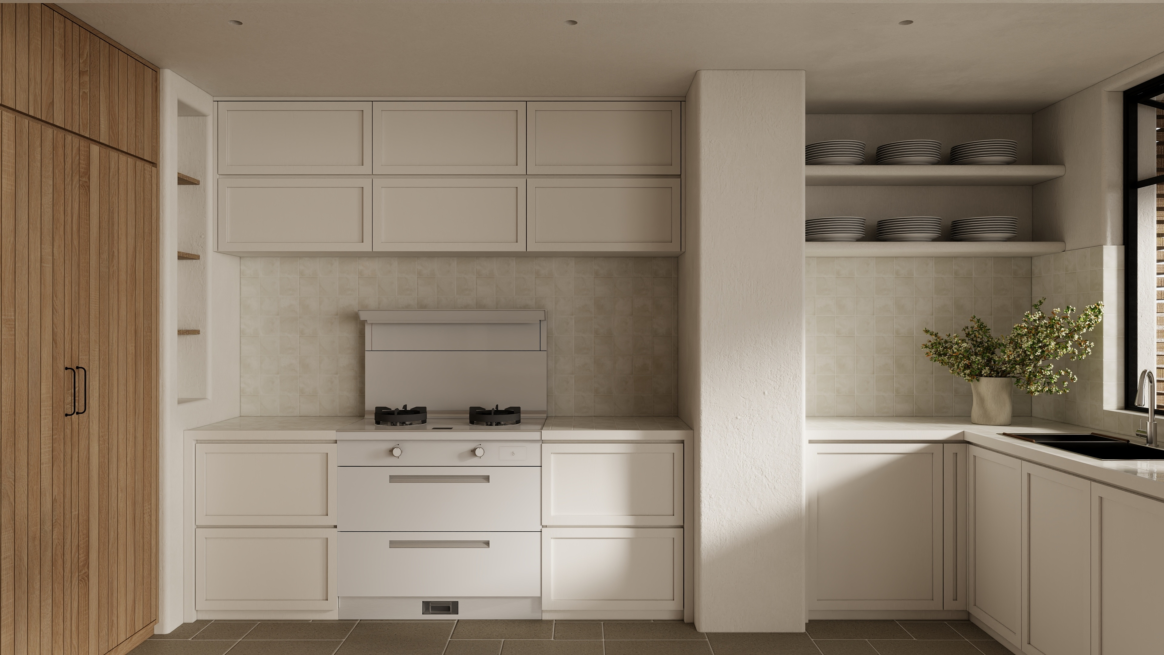 熬暖酱-重庆龙湖学樘府南法自然主义私宅一层客餐厅装修效果图第2张