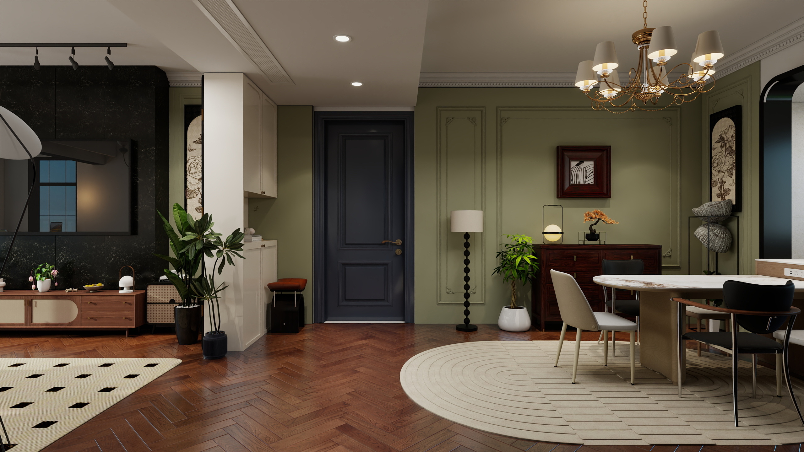 百里蓝川-恒大御景174㎡4室-装修设计方案