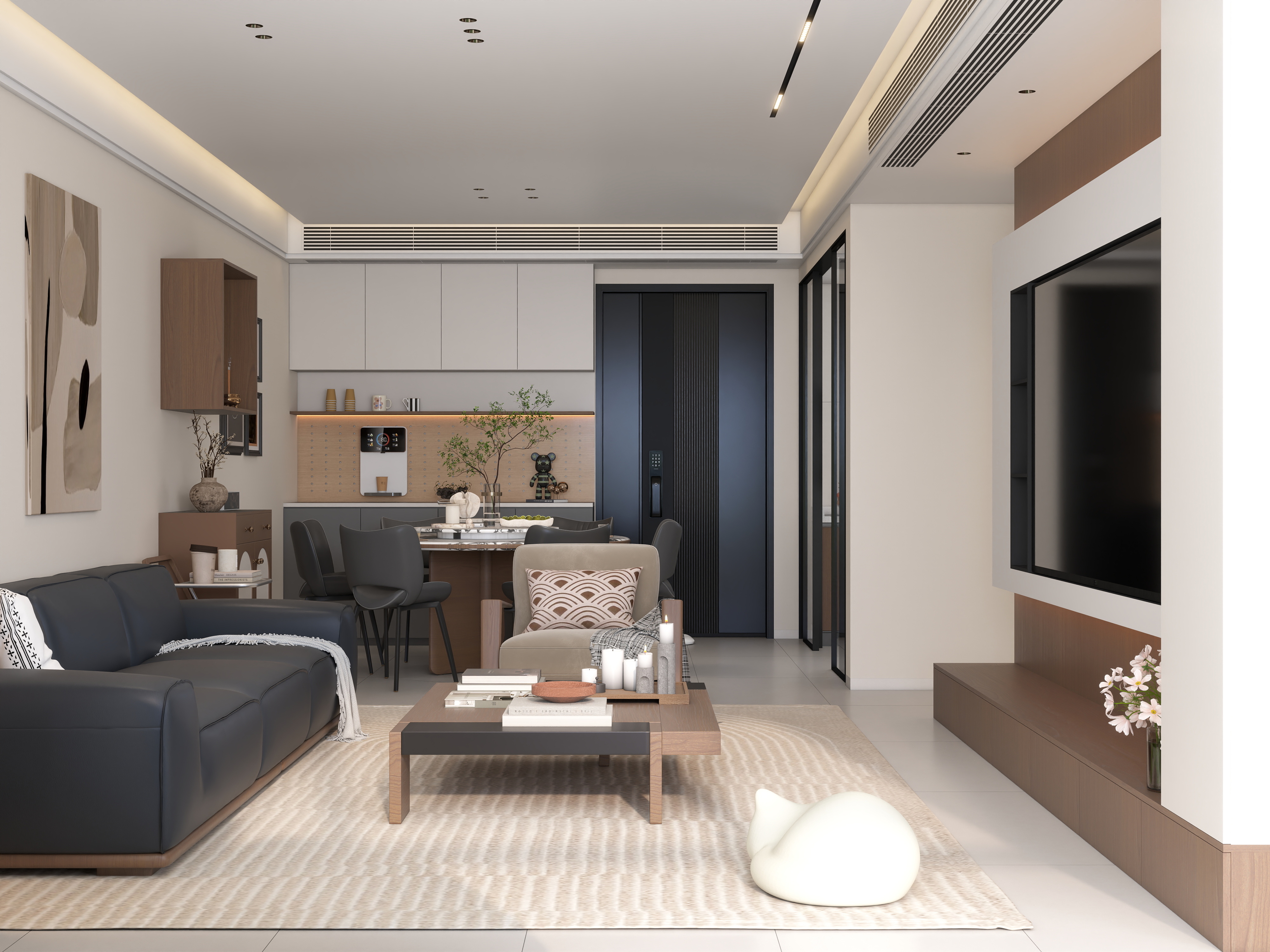 柒景设计-158五室中古混搭风格-装修设计方案