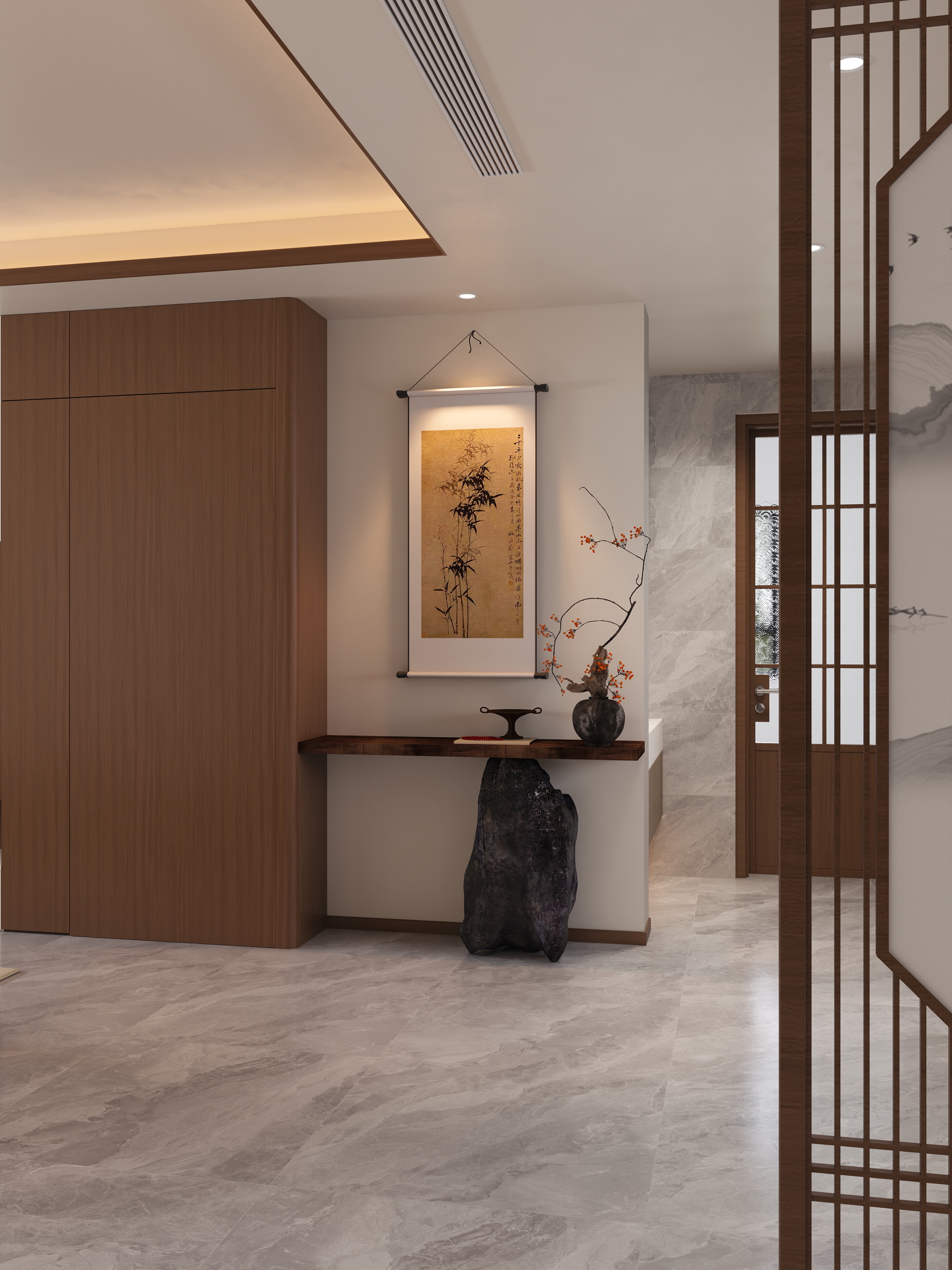 天邻国际设计工程-宋式新中酷家乐成套案例-副本-装修设计方案