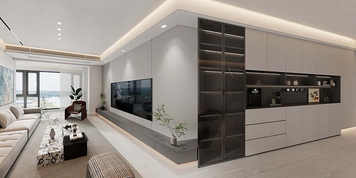 柳州设计师小丽-和顺江山福宅现代简约-装修设计方案