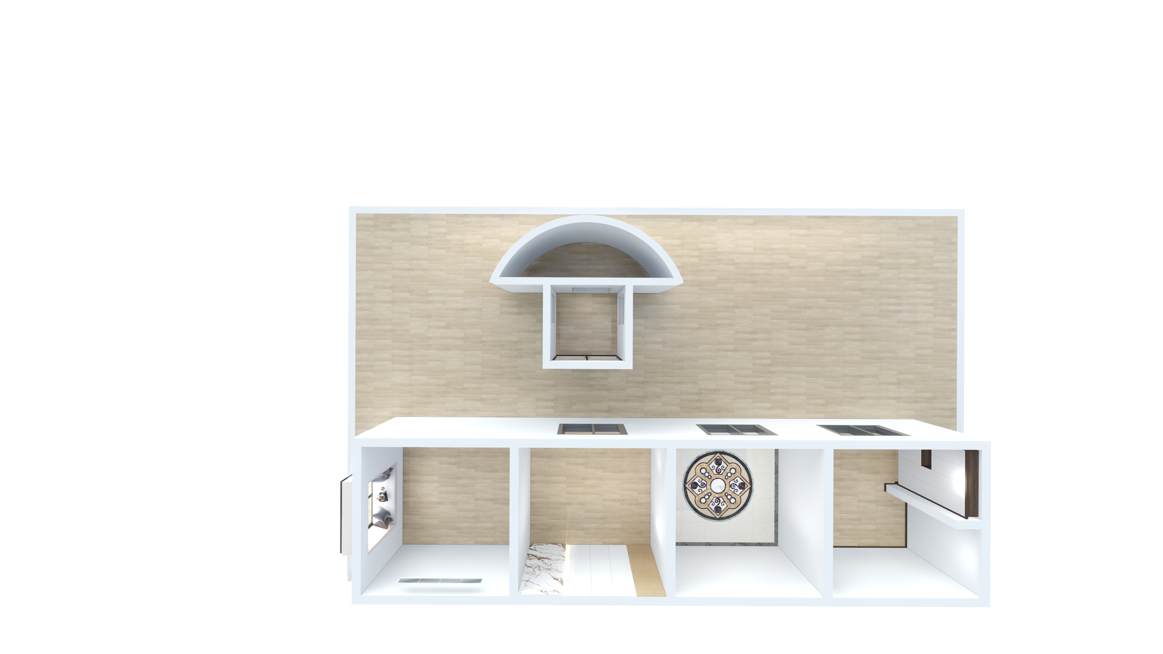 隆回诺贝尔瓷砖-中级实操考核户型-装修设计方案