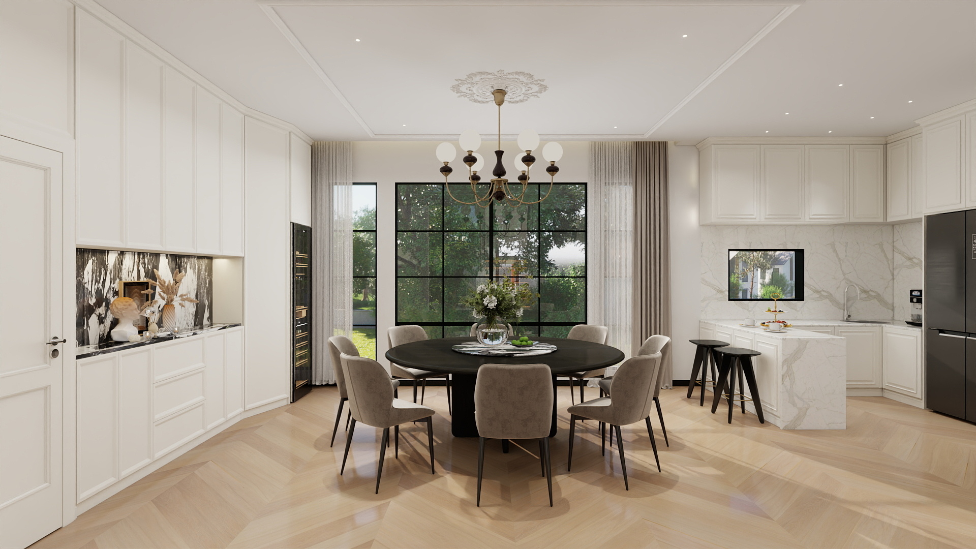 子设计-法式轻奢别墅-装修设计方案