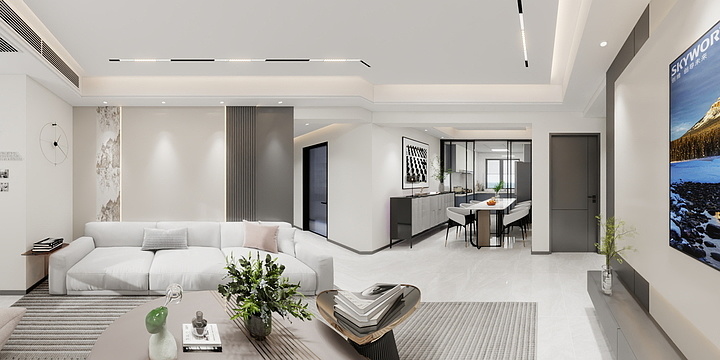 芳华设计-瑞闽第一城七期40#楼113户型-现代轻奢-装修设计方案