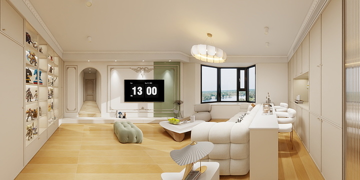 炅楷四象空间局-盛和枫景-现代奶油-装修设计方案