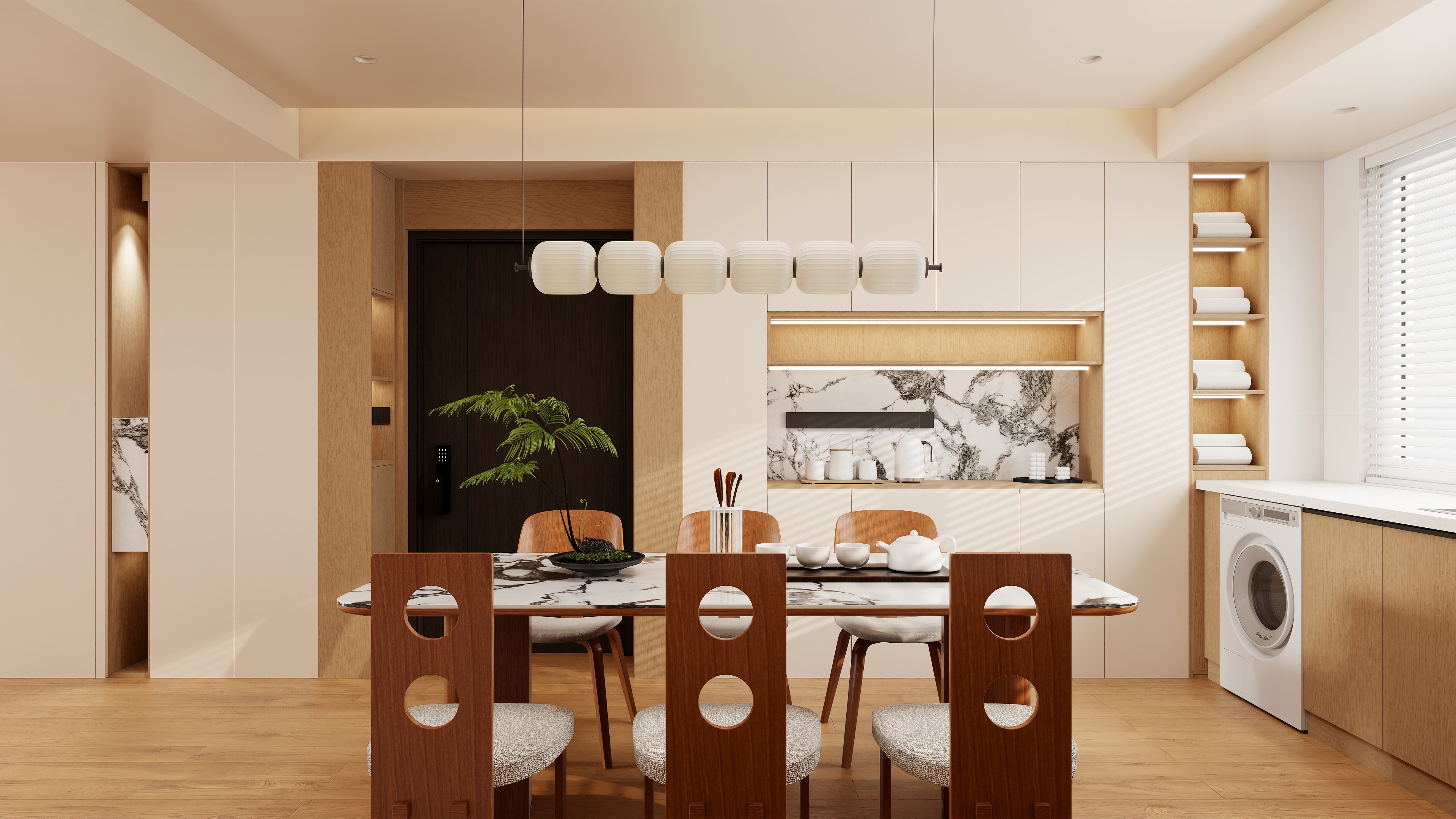 陈辉-原木116㎡3室装修效果图