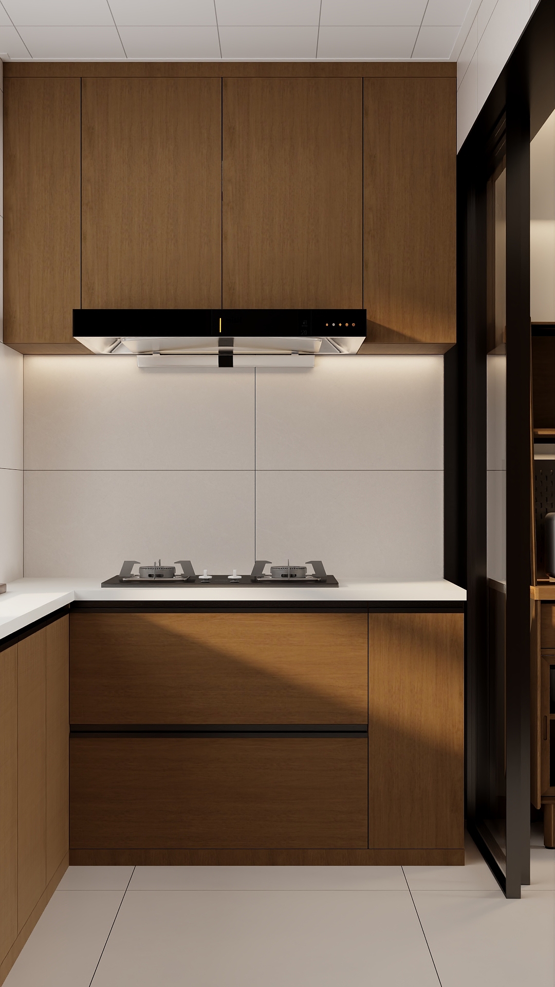 吴爽-117m²中古简约风格设计装修效果图