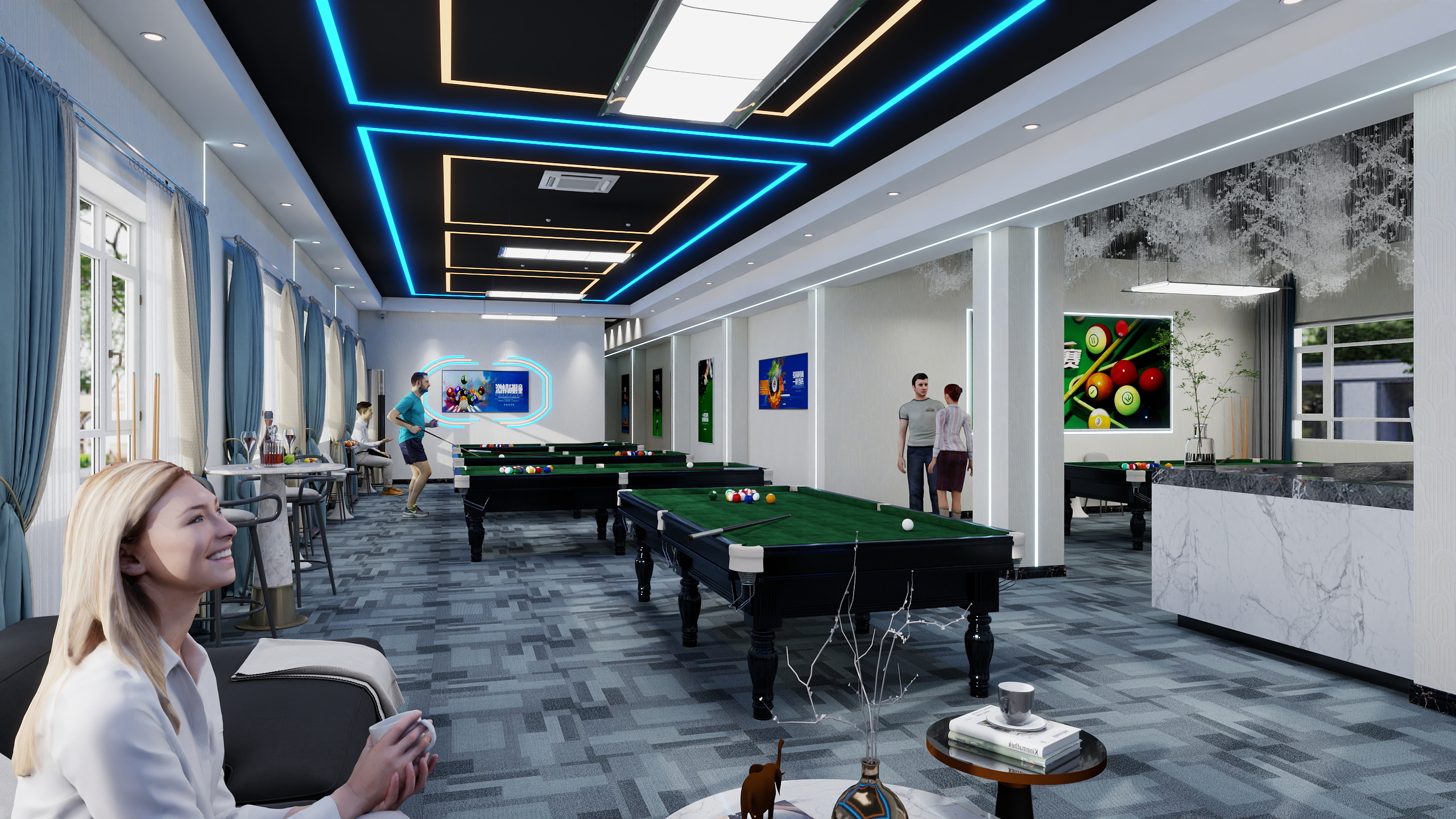 易木居士-台球室-装修设计方案