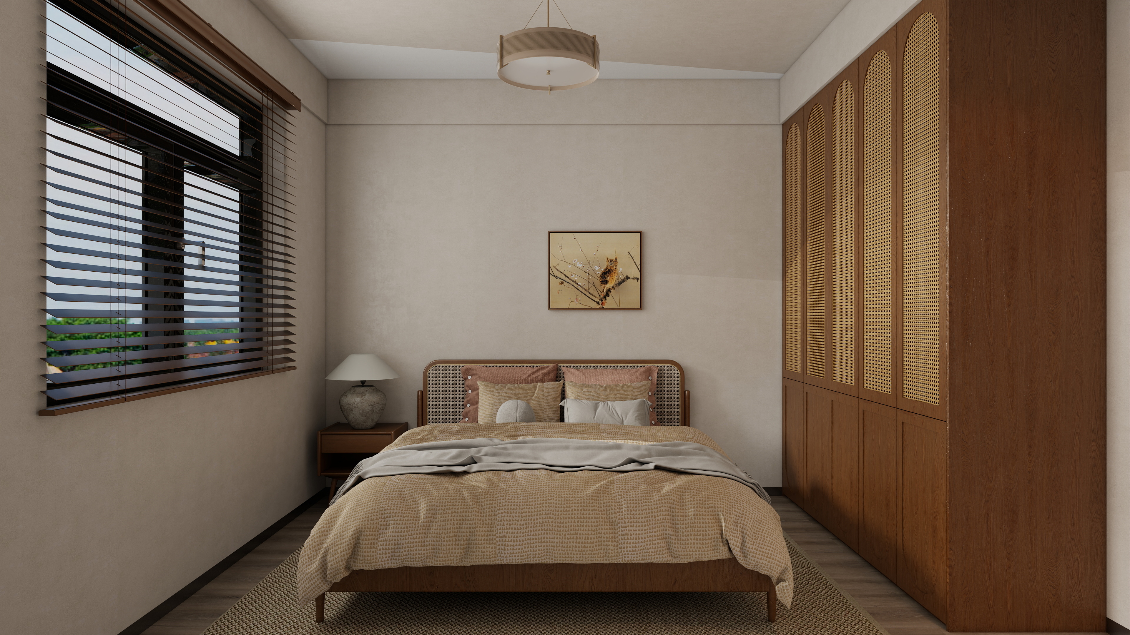 全屋定制设计321-鄂高书香门第126㎡3室装修效果图