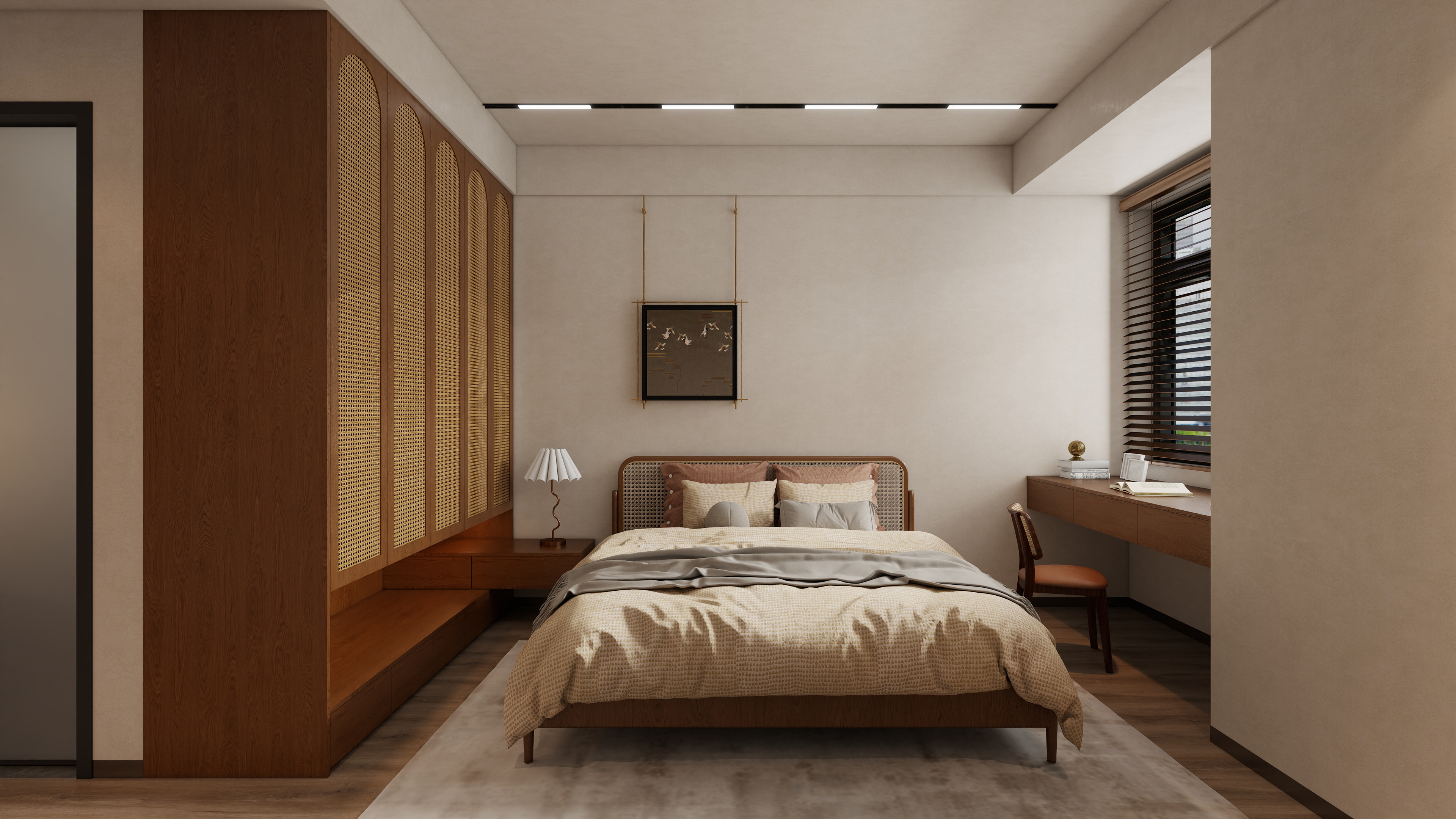 全屋定制设计321-鄂高书香门第126㎡3室装修效果图