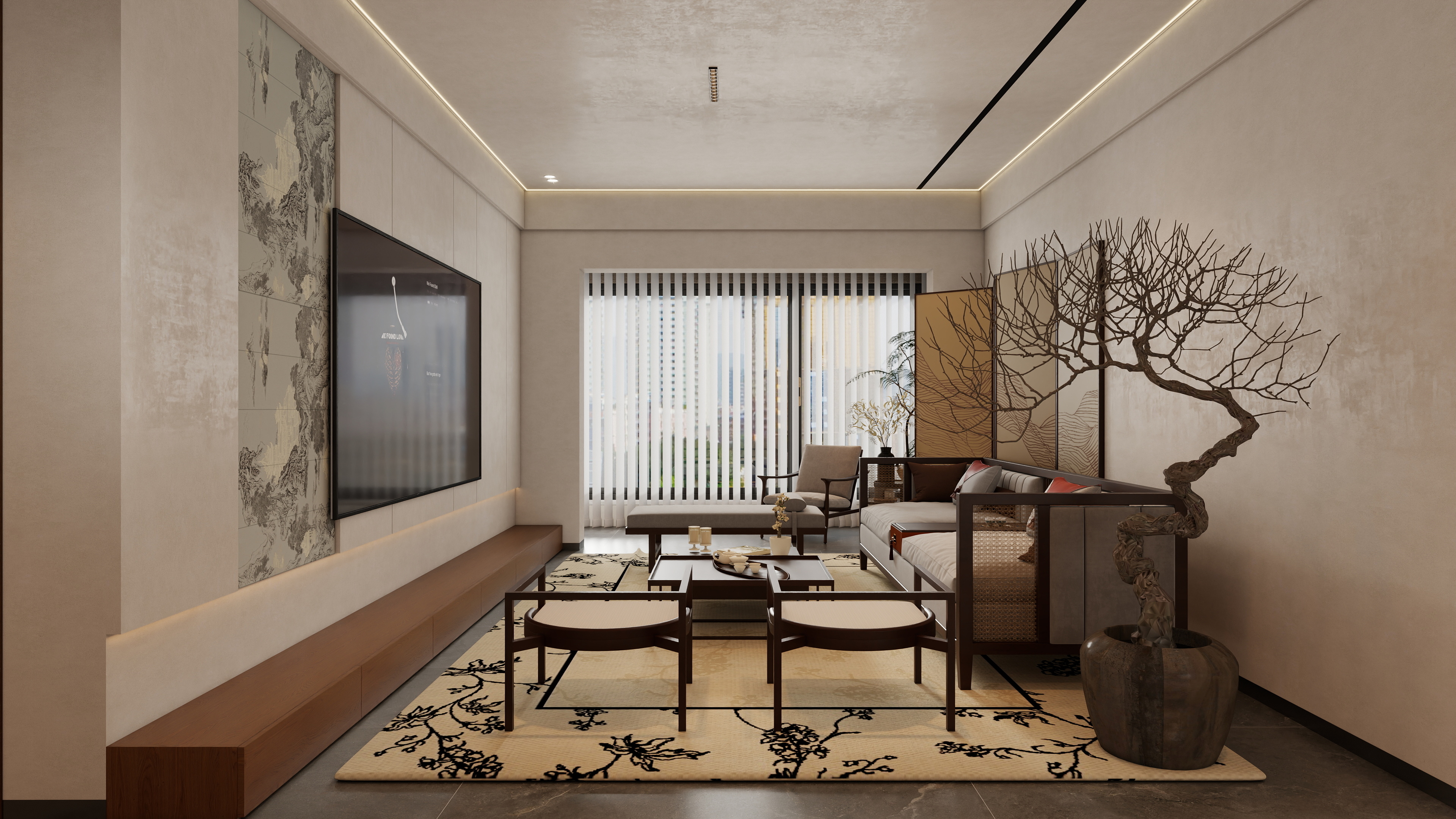 全屋定制设计321-鄂高书香门第126㎡3室-装修设计方案