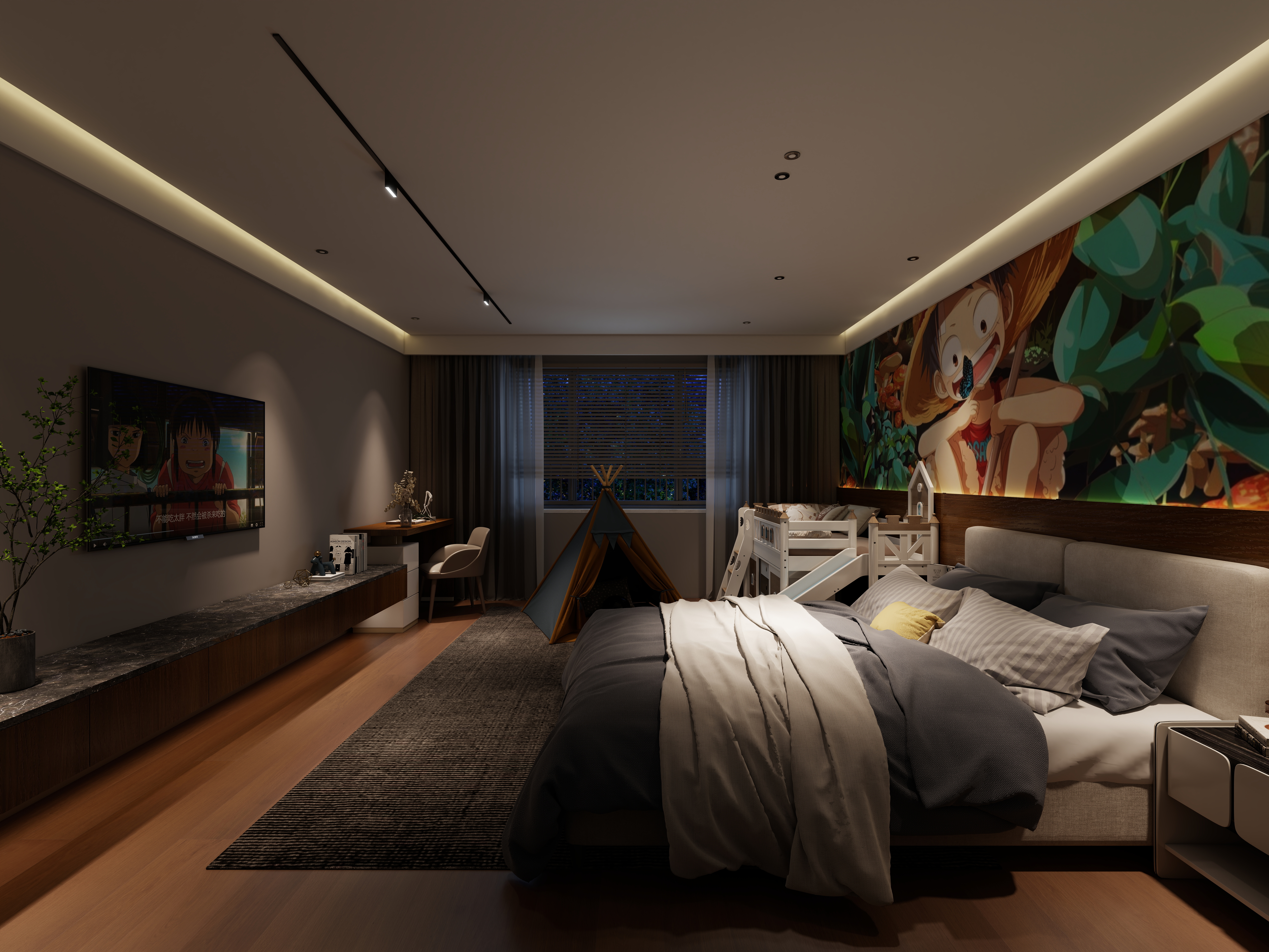 1393*seuv-亲子房-装修设计方案