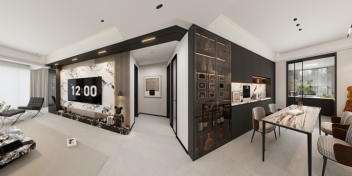 Designer丨ww-乾道大院邓美女雅居-装修设计方案