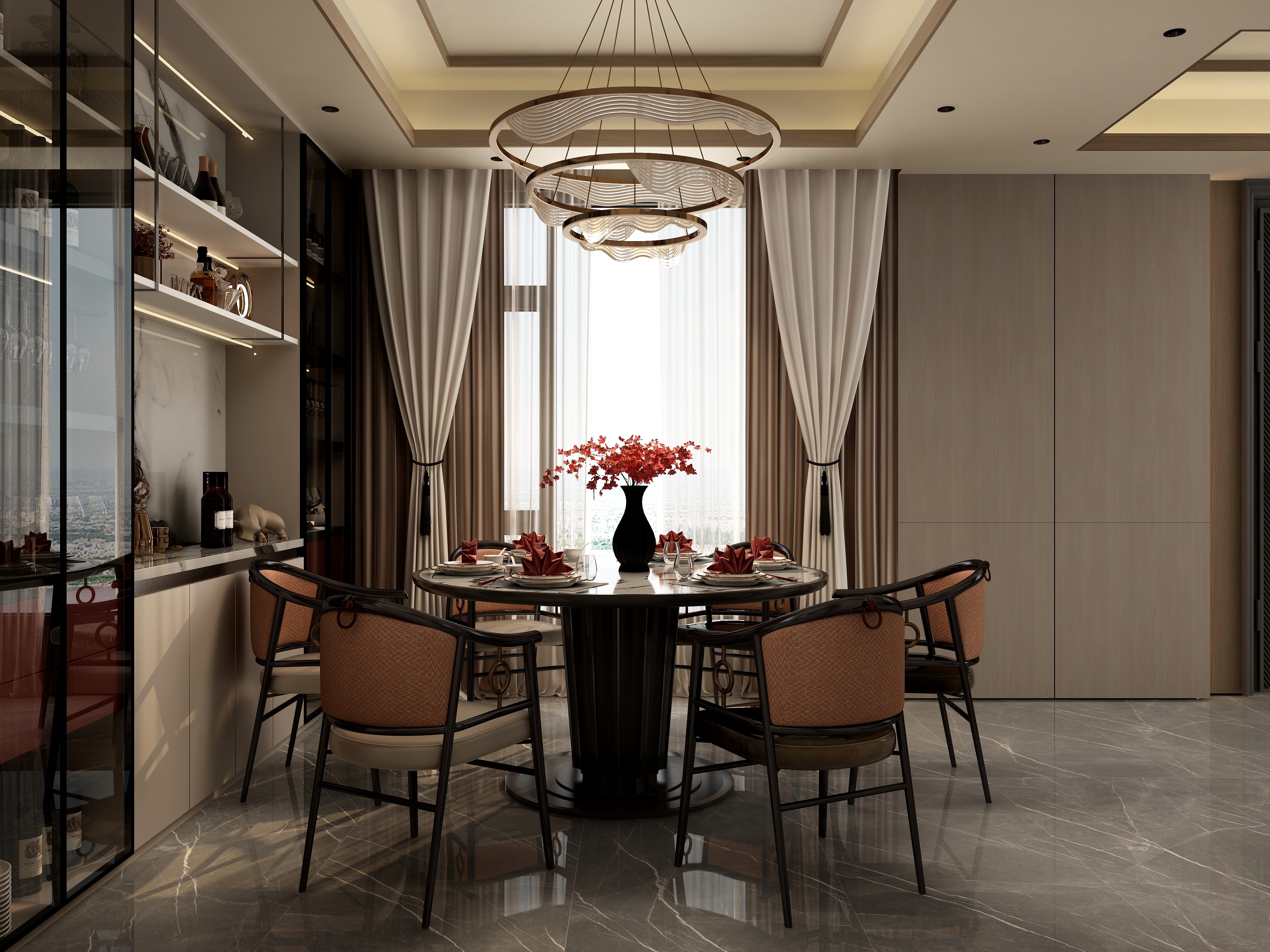 张煜强煜境设计-300平米珠海新中式自建房装修效果图