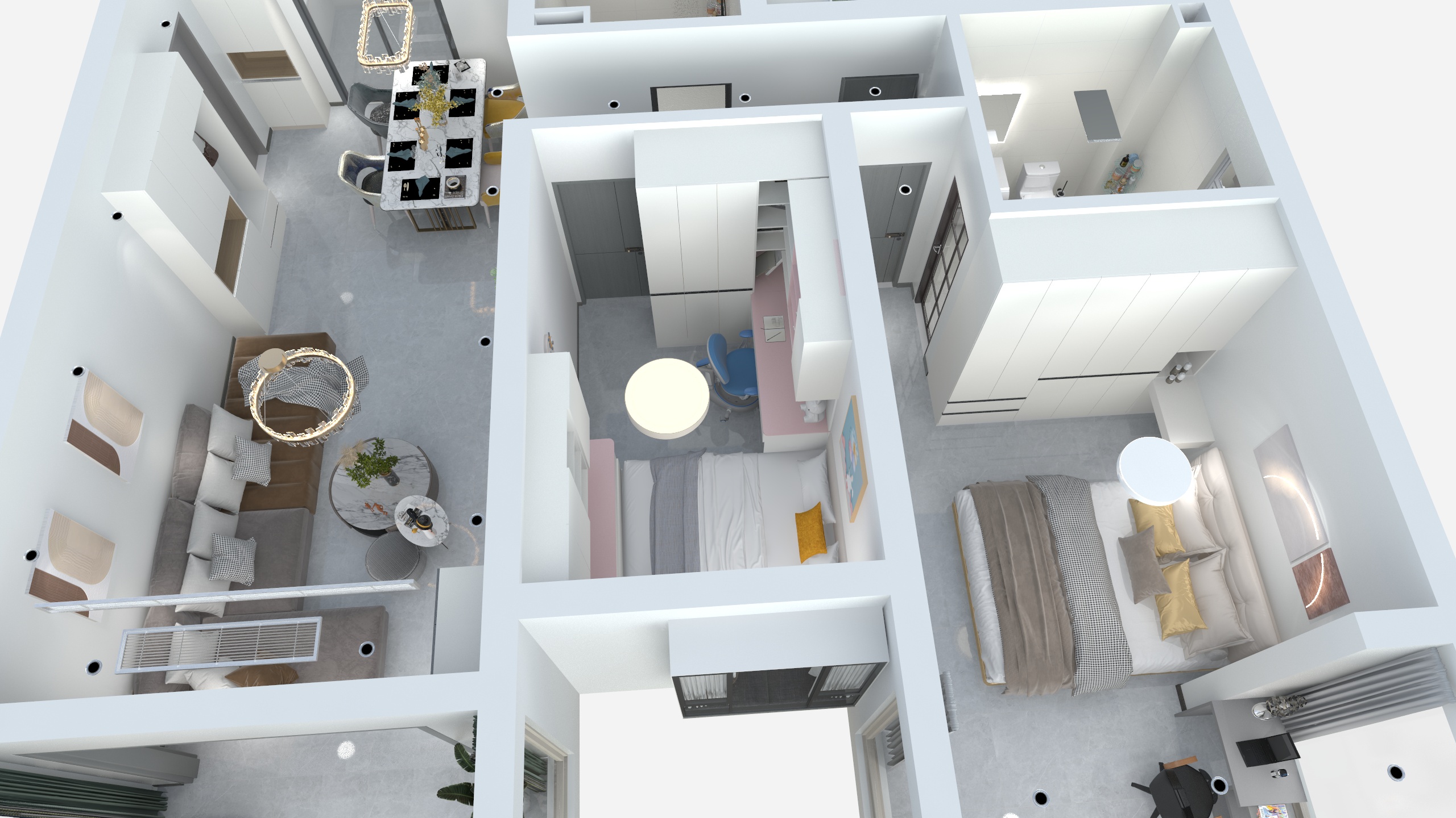 烟雨重楼~-上海阳台怀安18-1-1001张哥 田姐126㎡-装修设计方案