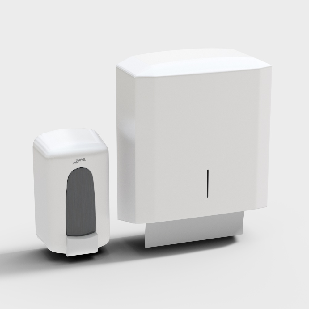 现代医院儿童诊室医用洗手液+抽纸3D模型