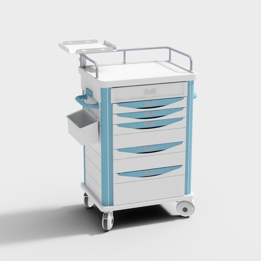 现代医院手术室手术推车3D模型