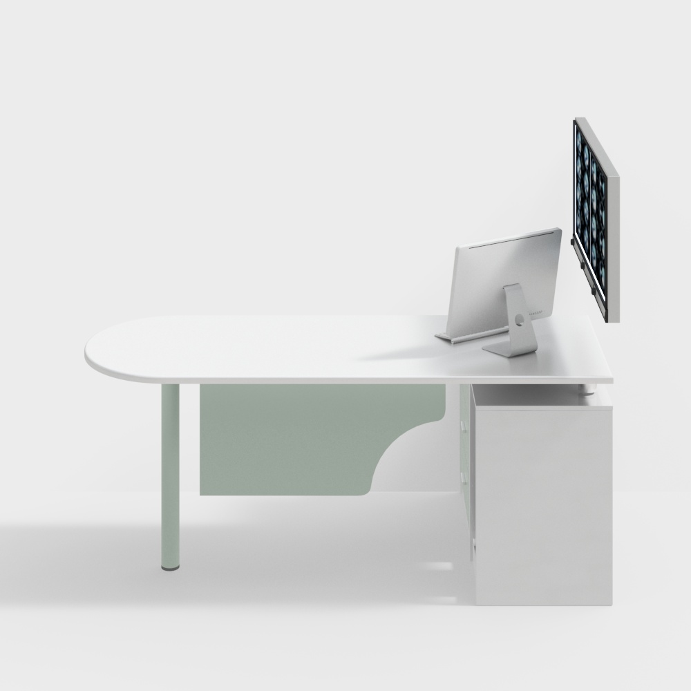 现代医院儿童诊室医生办公桌3D模型