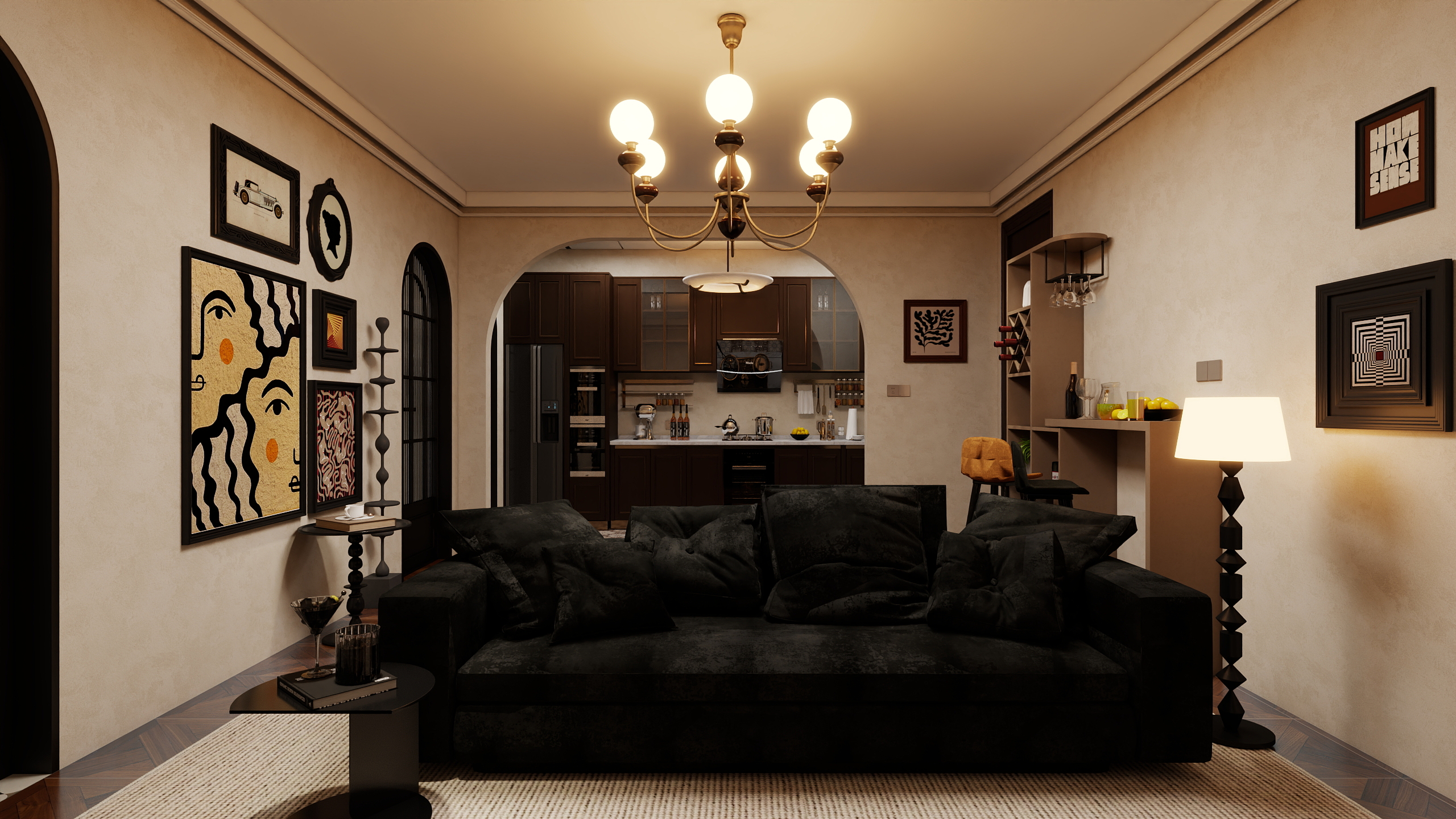 菲菲大王2.0-65㎡1室装修效果图