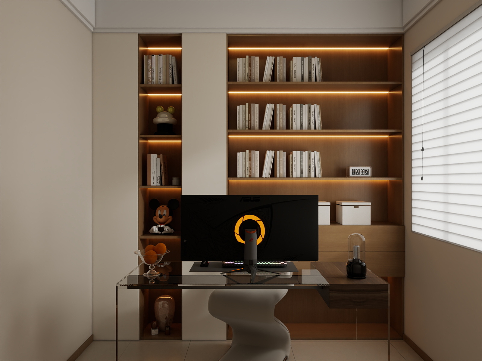 100元设计方案-110m²简约暖色调装修效果图