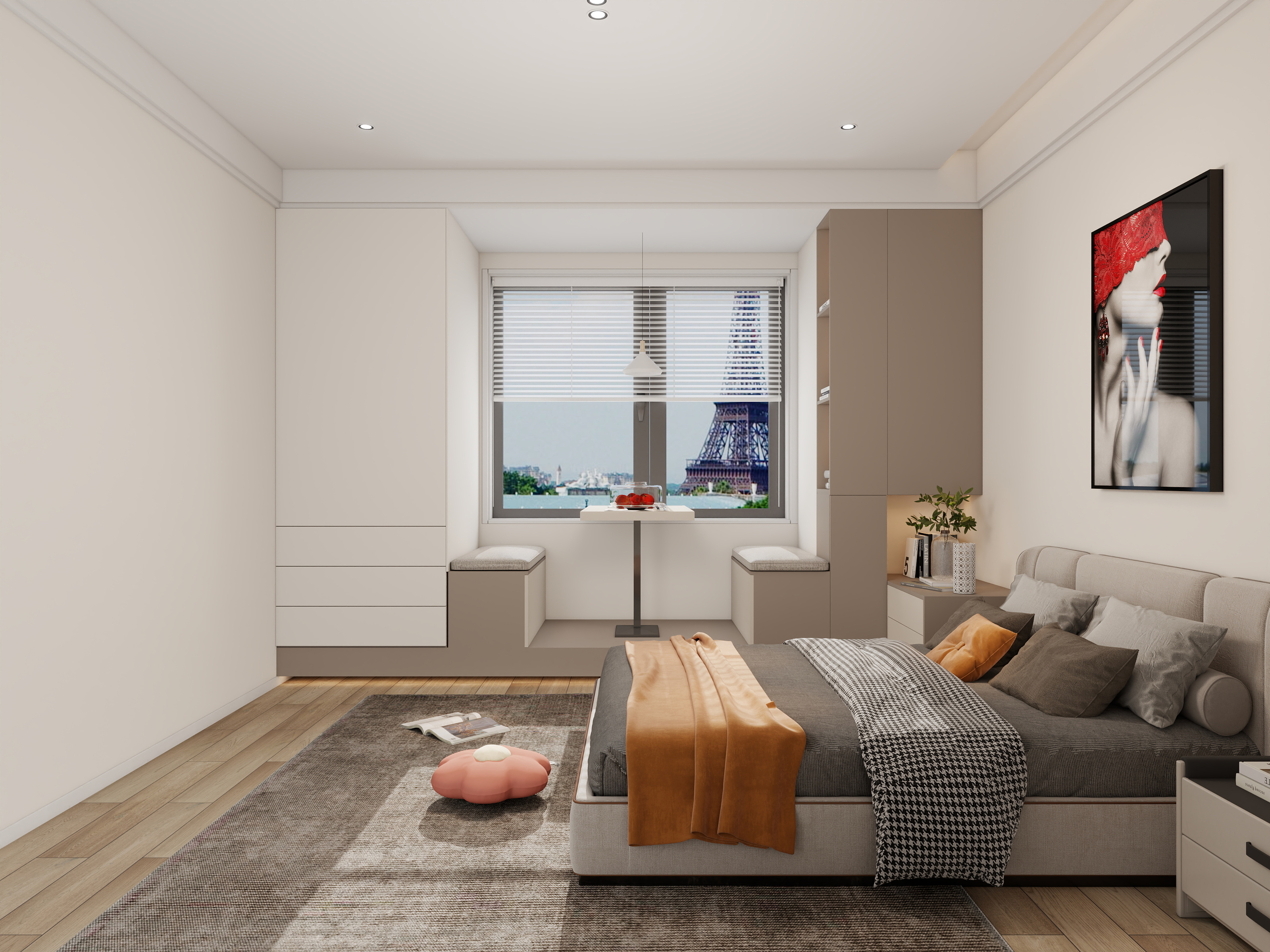 Lind.-D136.卧室飘窗共8集-装修设计方案