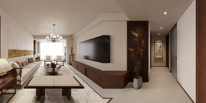 效果圖作品-宋代美学-装修设计方案