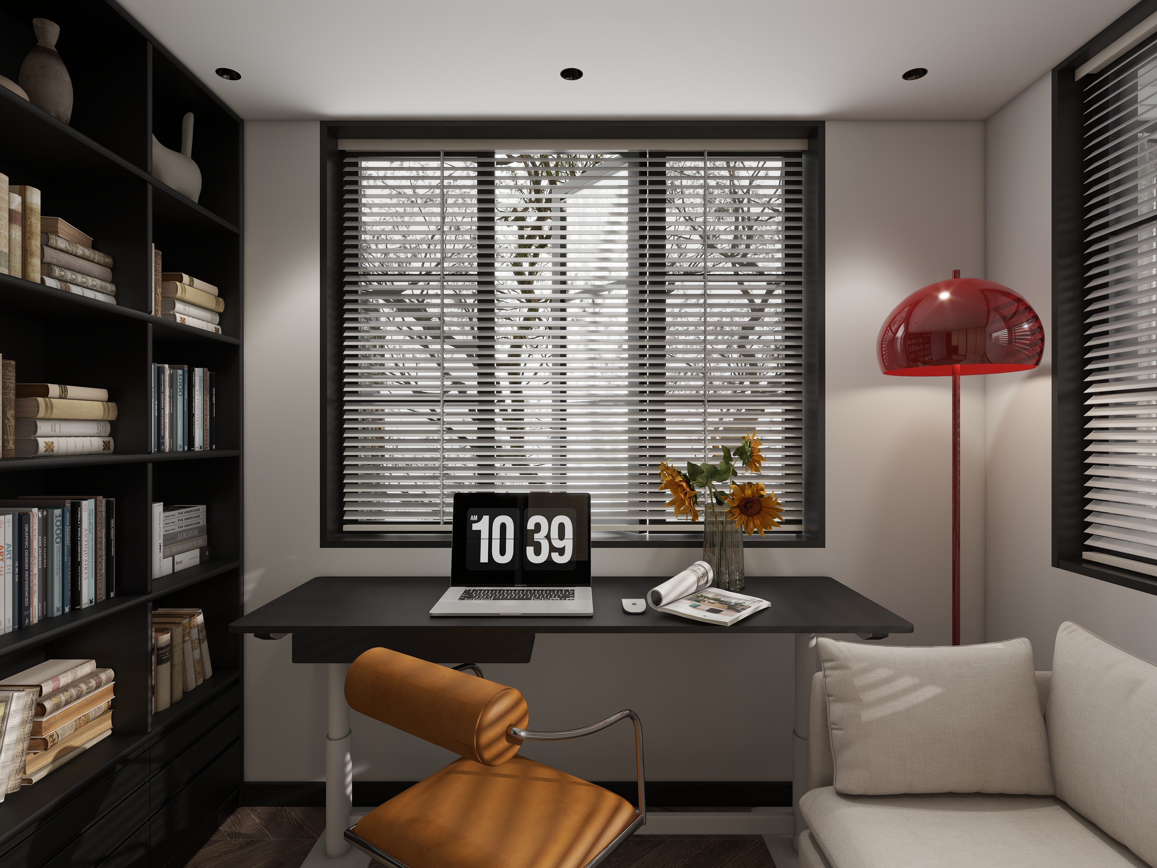 楚瑜设计-48㎡二手房改造——黑白复古风-装修设计方案