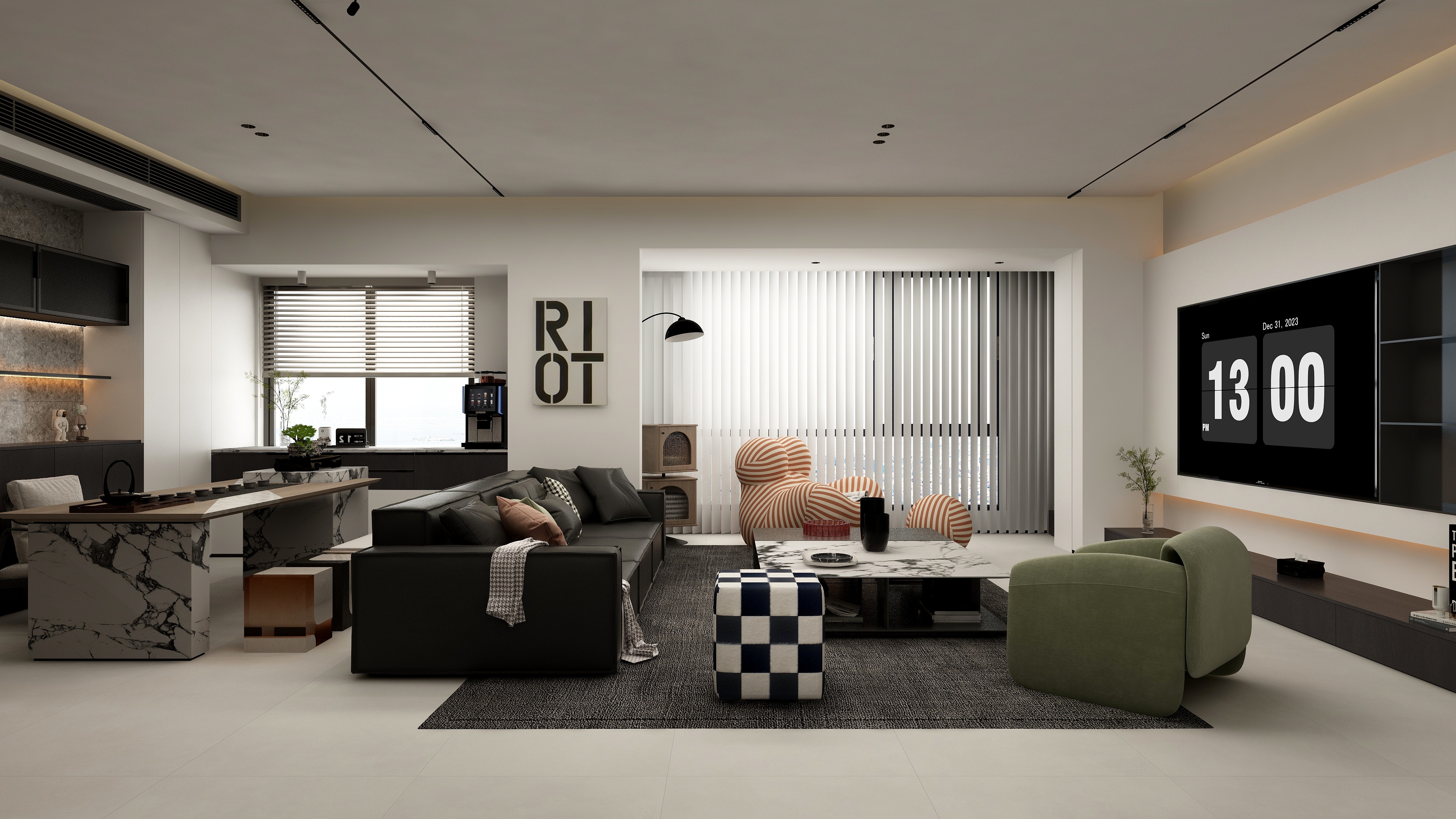 张煜强煜境设计-建发143平米现代四房-装修设计方案